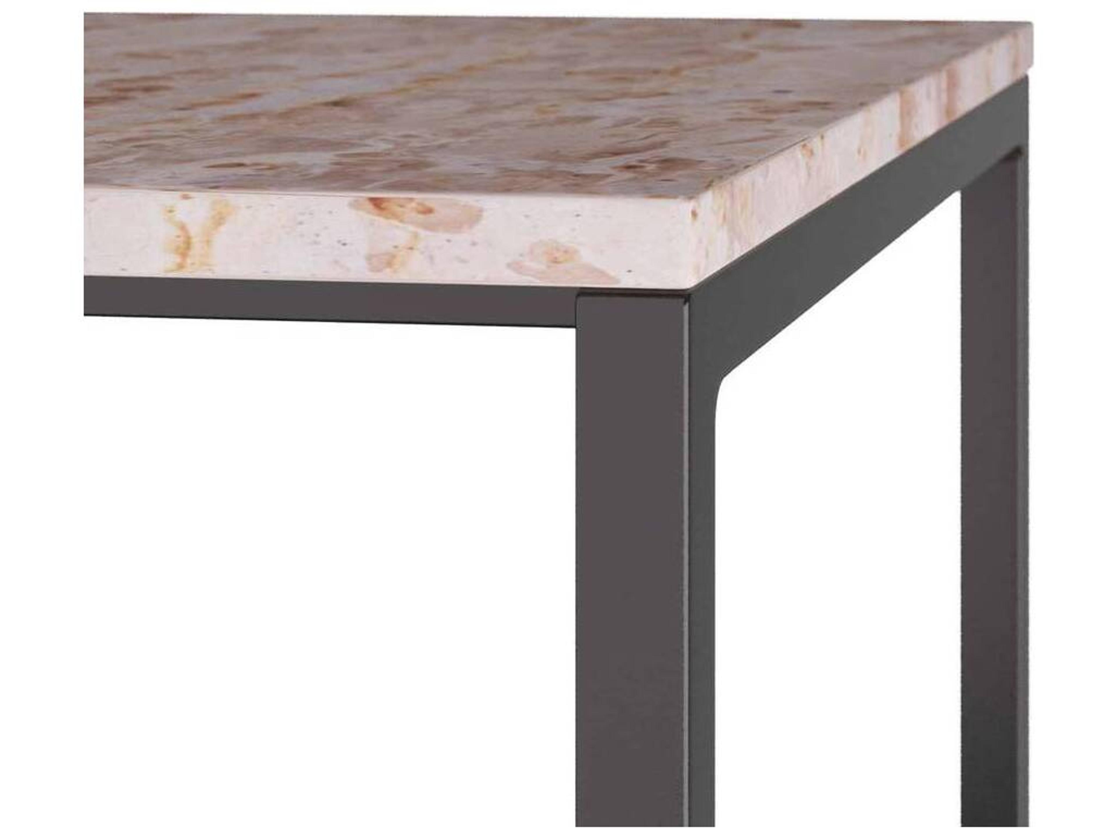 Arteriors Home Rectangular Marble Capri End Table