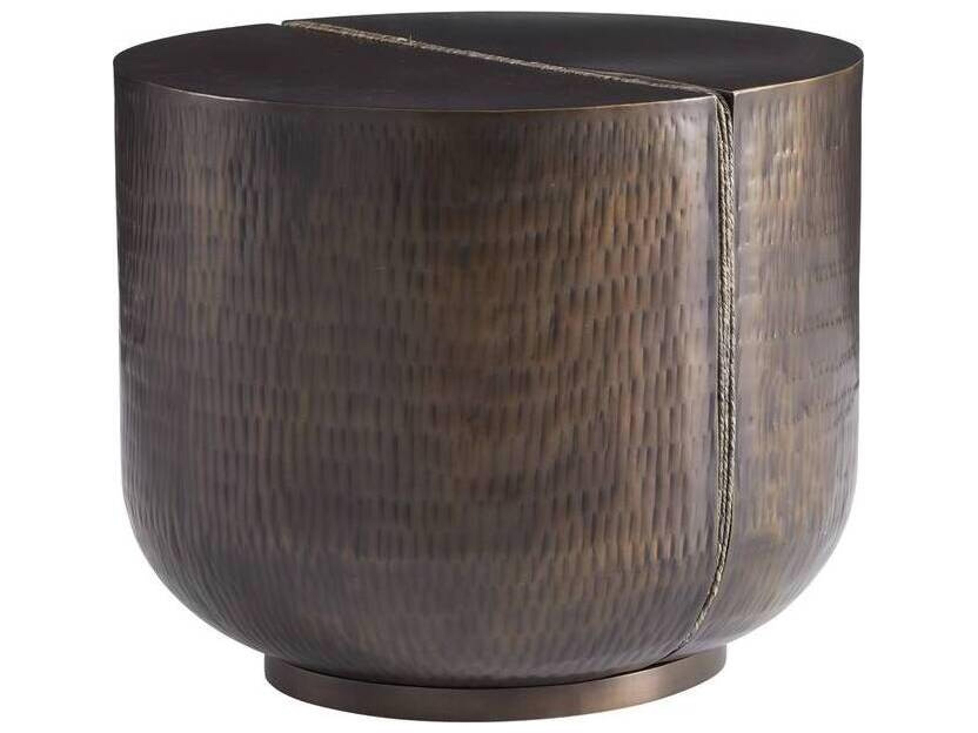 Fosser End Table Round Antique Bronze