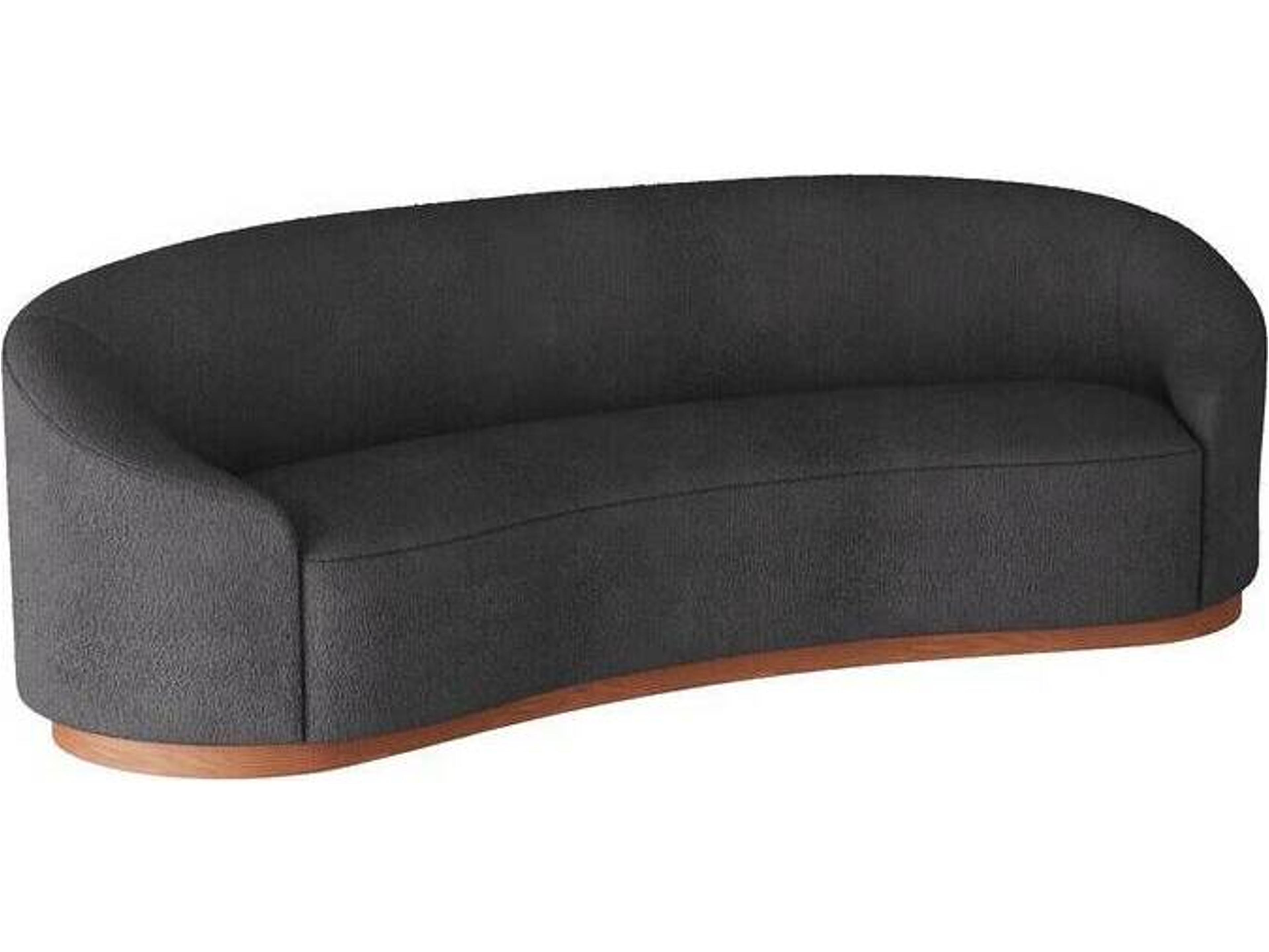 Turner Sofa Charcoal Sherpa Curved Silhouette