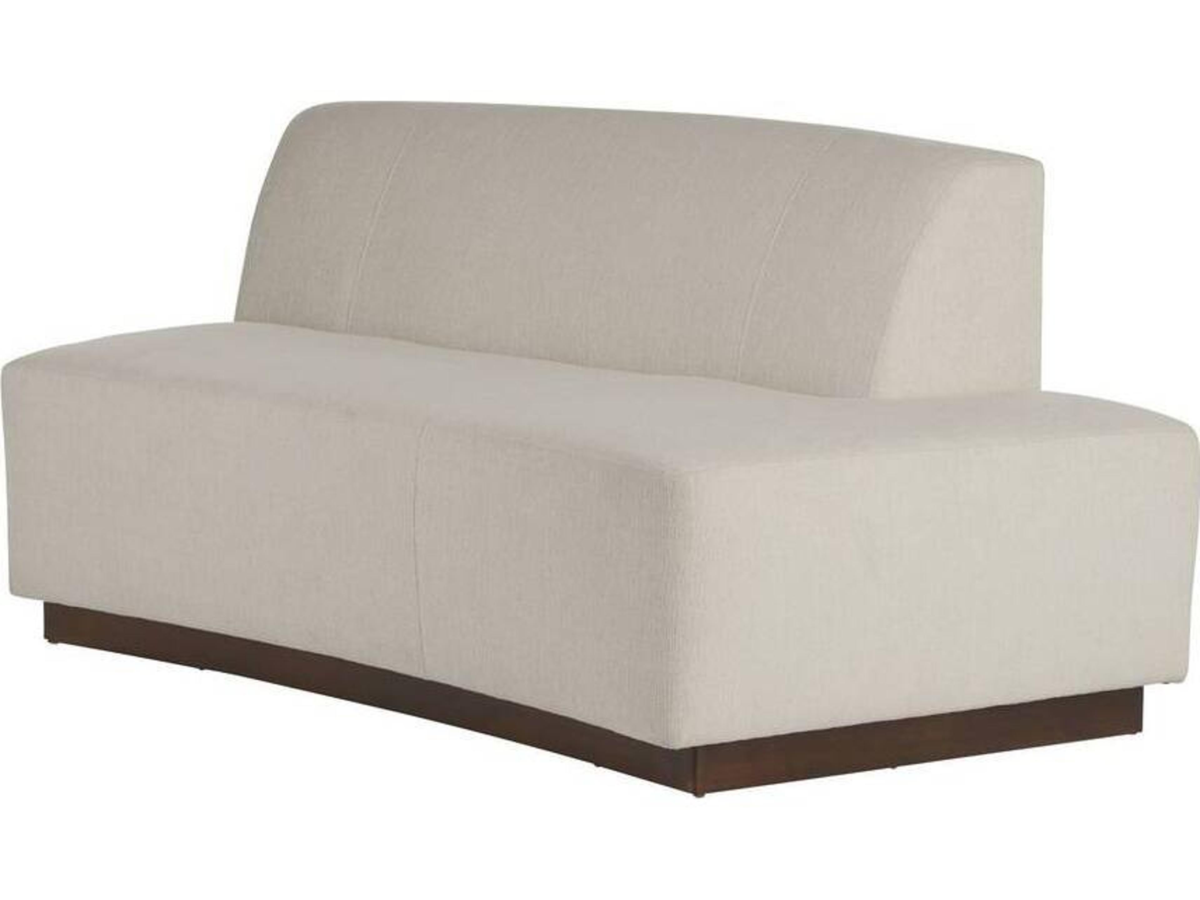 Arteriors Home Islander Vanilla Dark Walnut White Brown Upholstered Loveseat