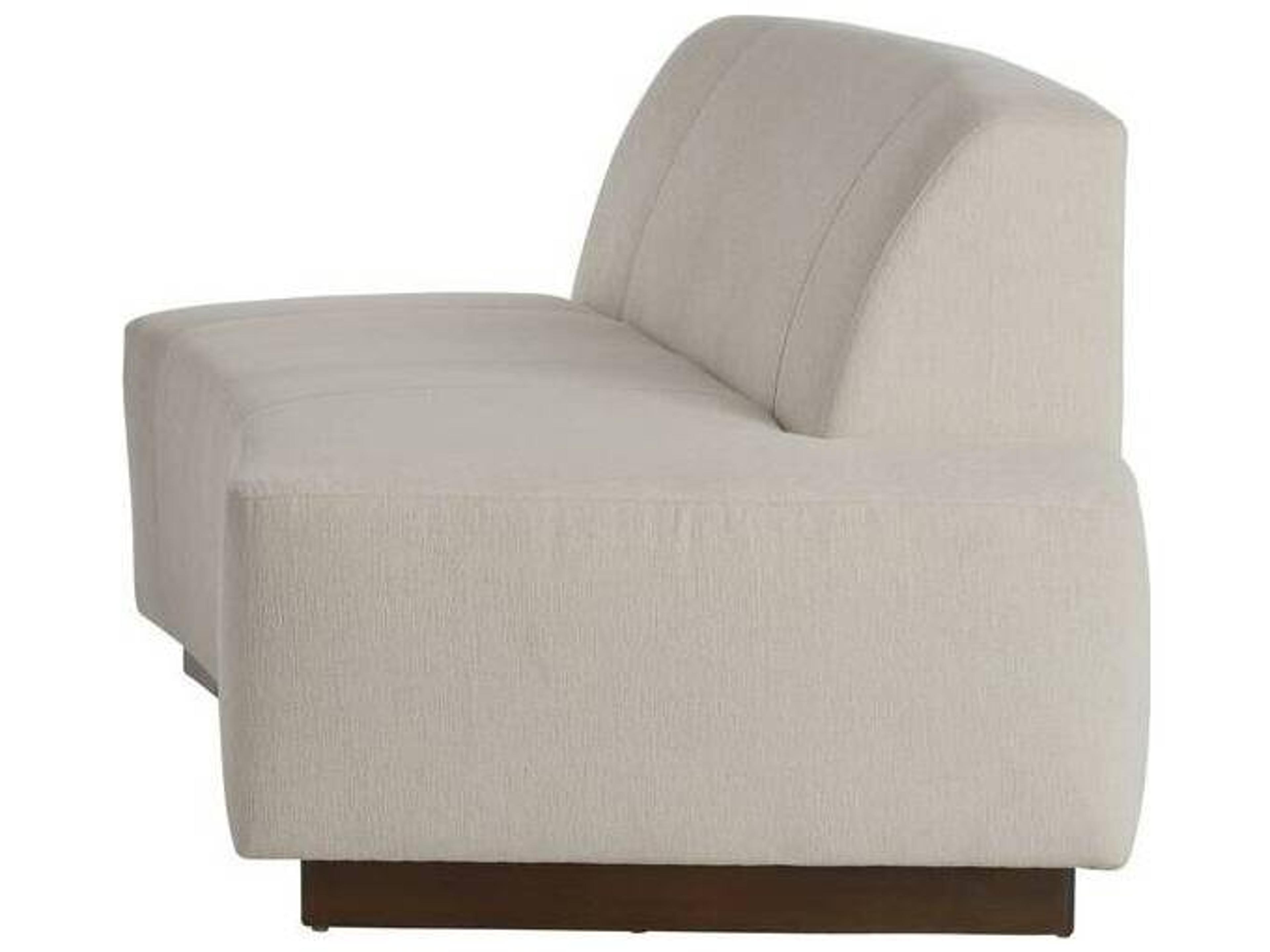 Arteriors Home Islander Vanilla Dark Walnut White Brown Upholstered Loveseat