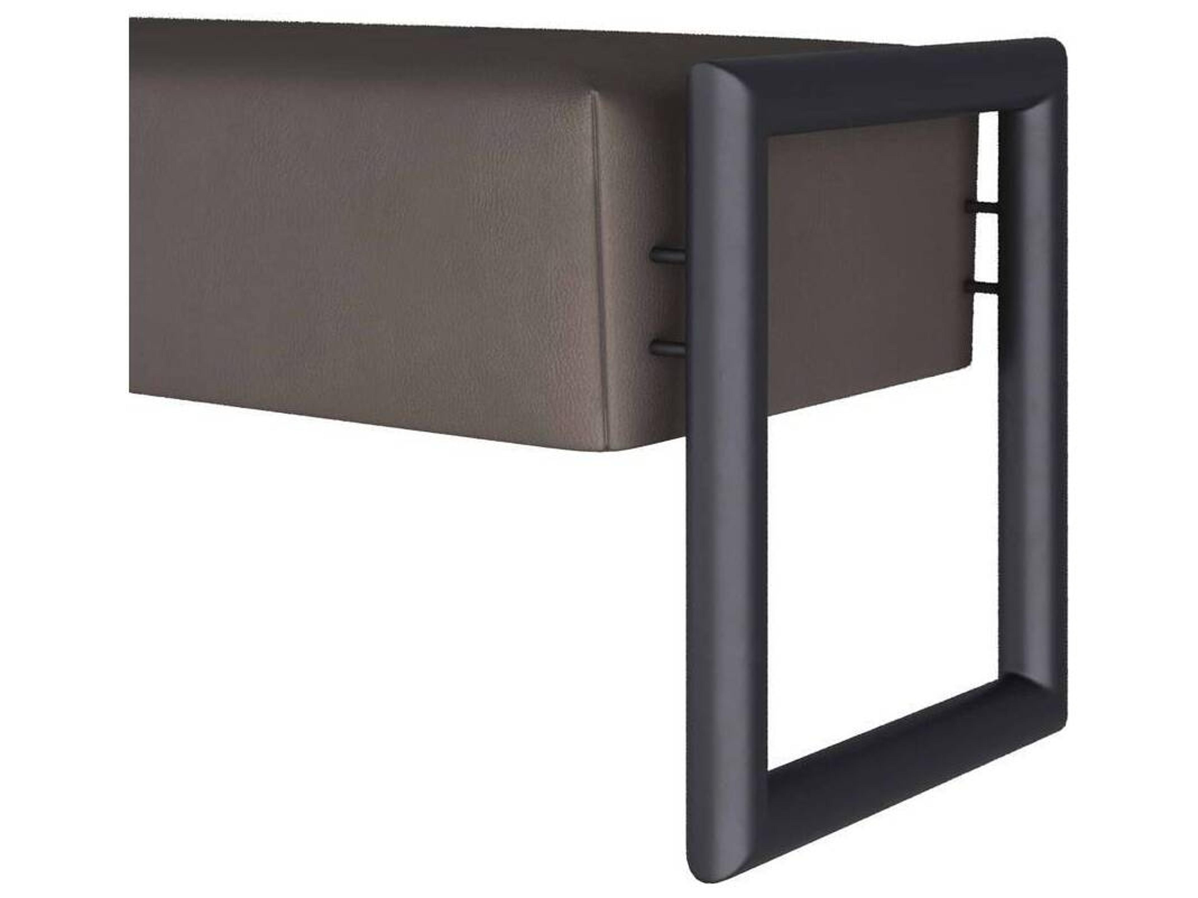 Arteriors Home Willcox Dim Gray Blackened Bronze Leather Accent Bench