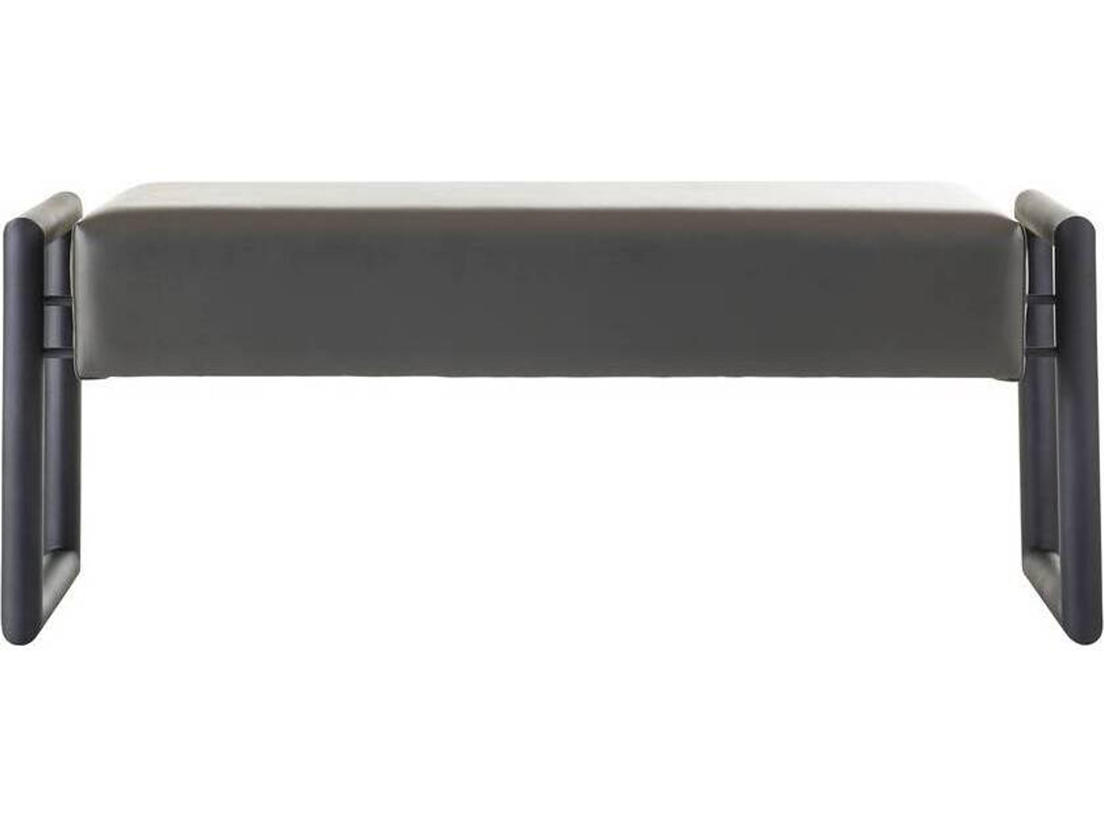 Arteriors Home Willcox Dim Gray Blackened Bronze Leather Accent Bench