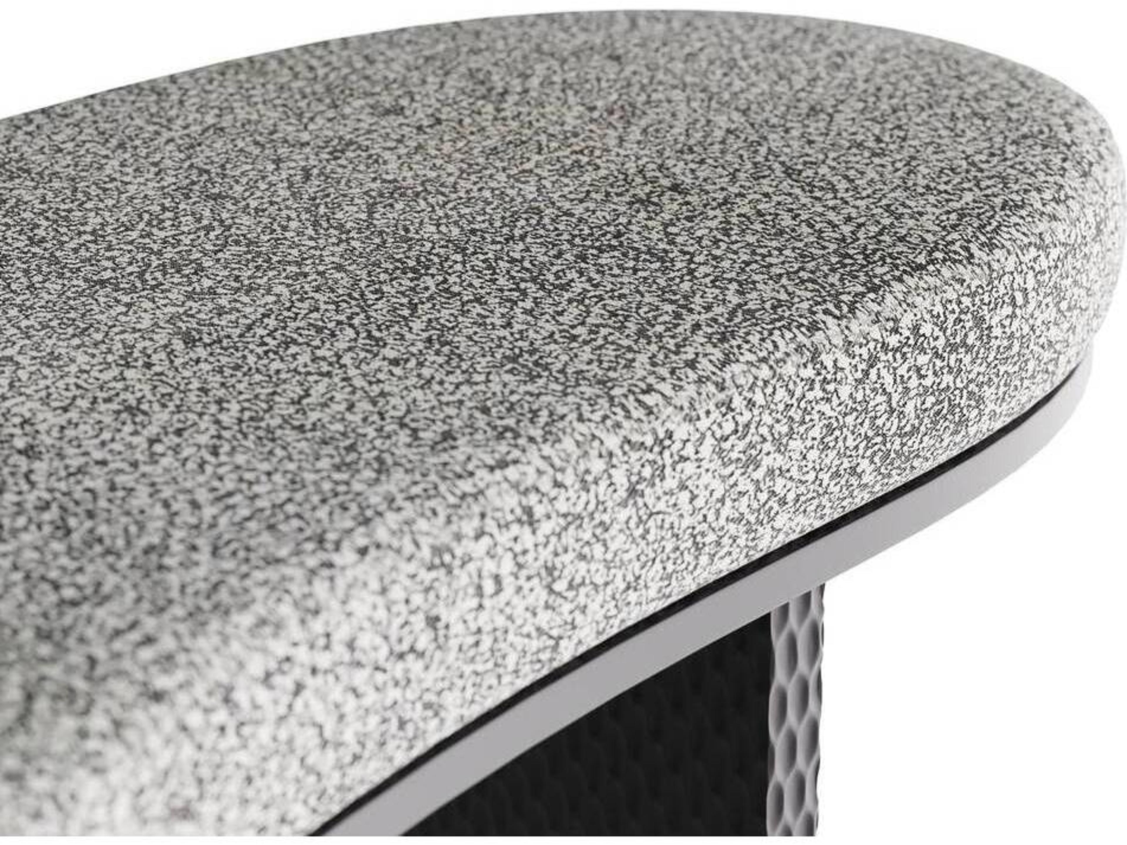 Arteriors Home Yogi Pitch Texture Ebony Black Upholstered Accent Bench
