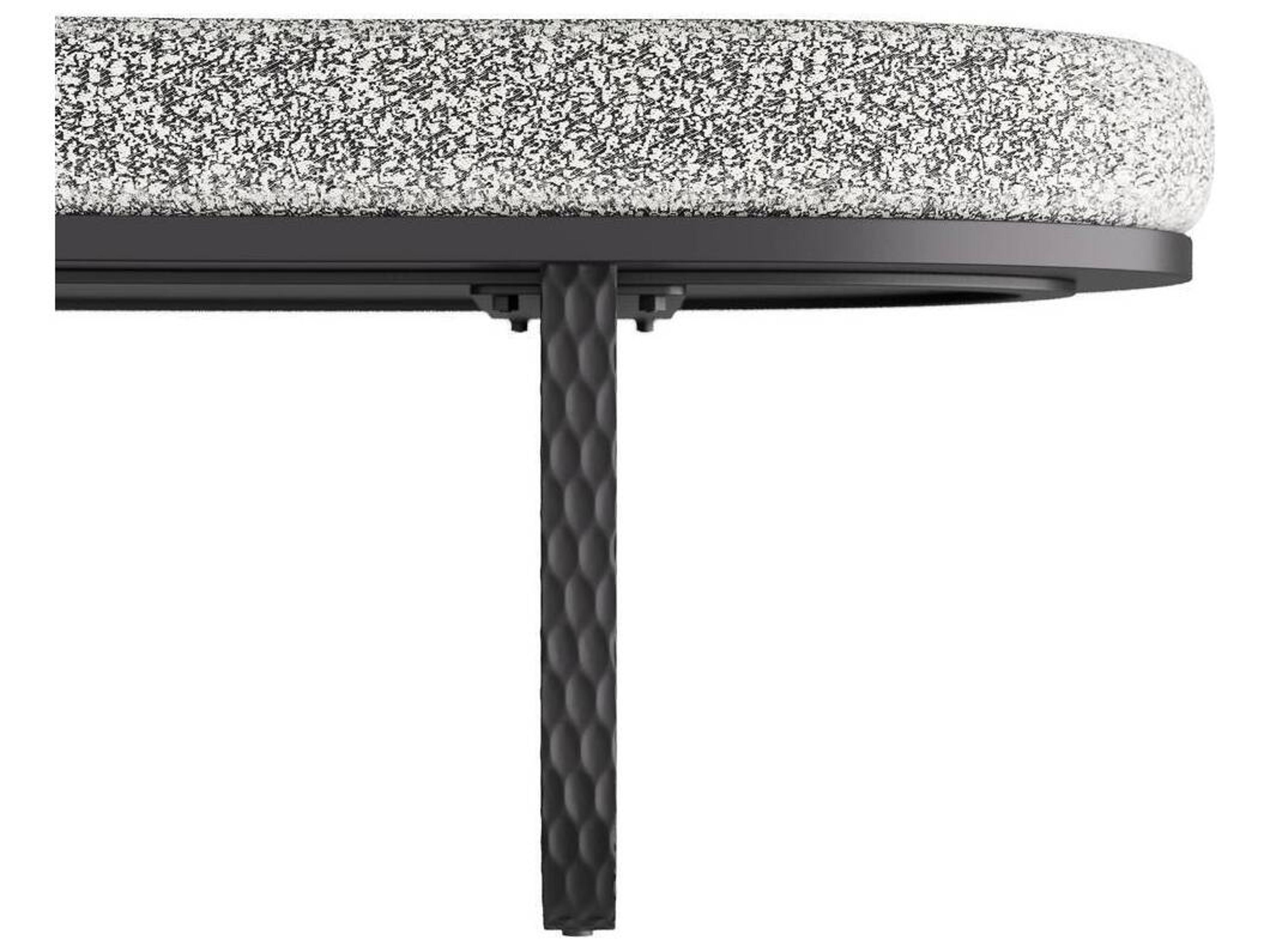 Arteriors Home Yogi Pitch Texture Ebony Black Upholstered Accent Bench