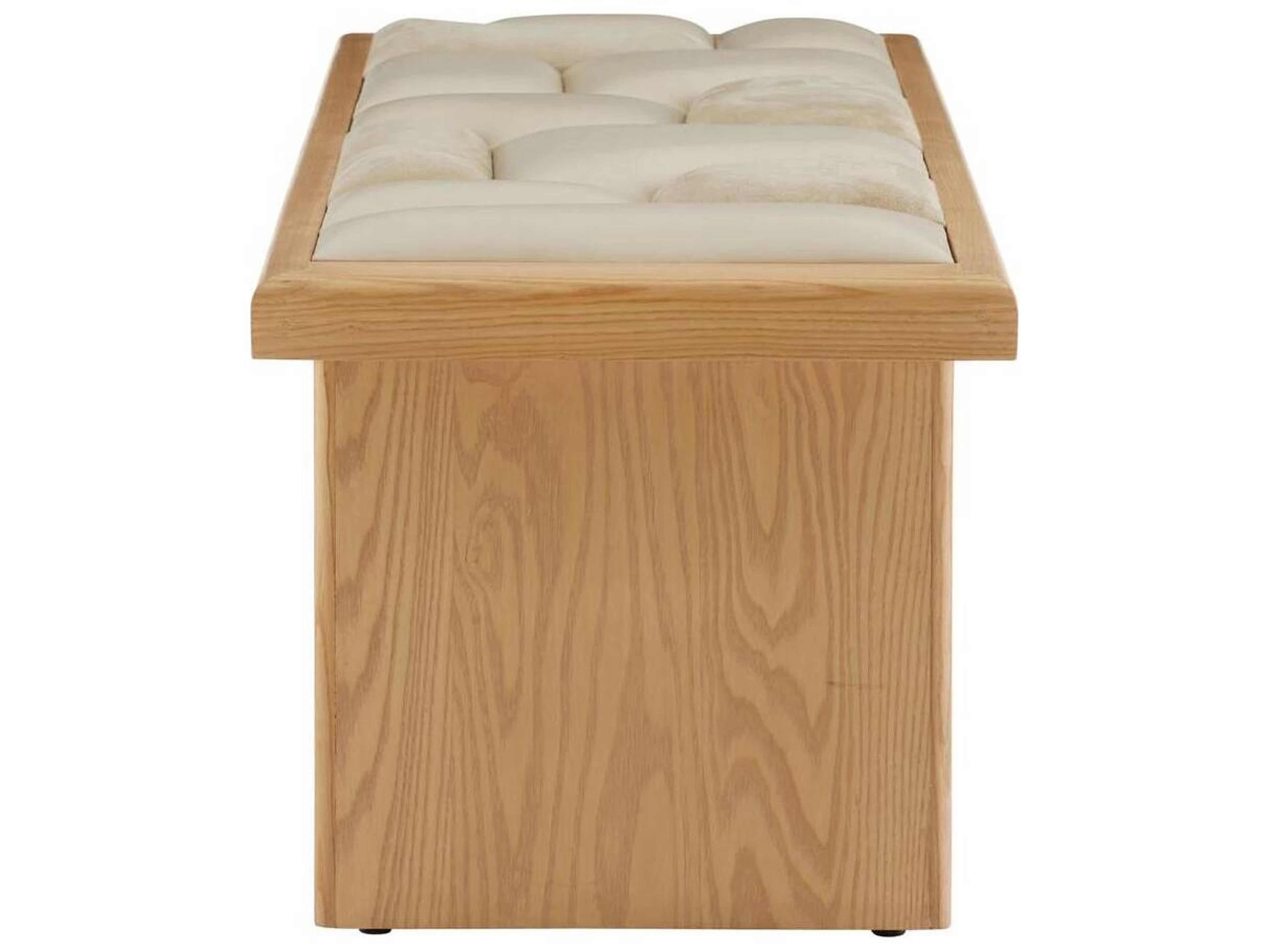 Arteriors Home Fairfield Greige Taupe Beige Leather Accent Bench