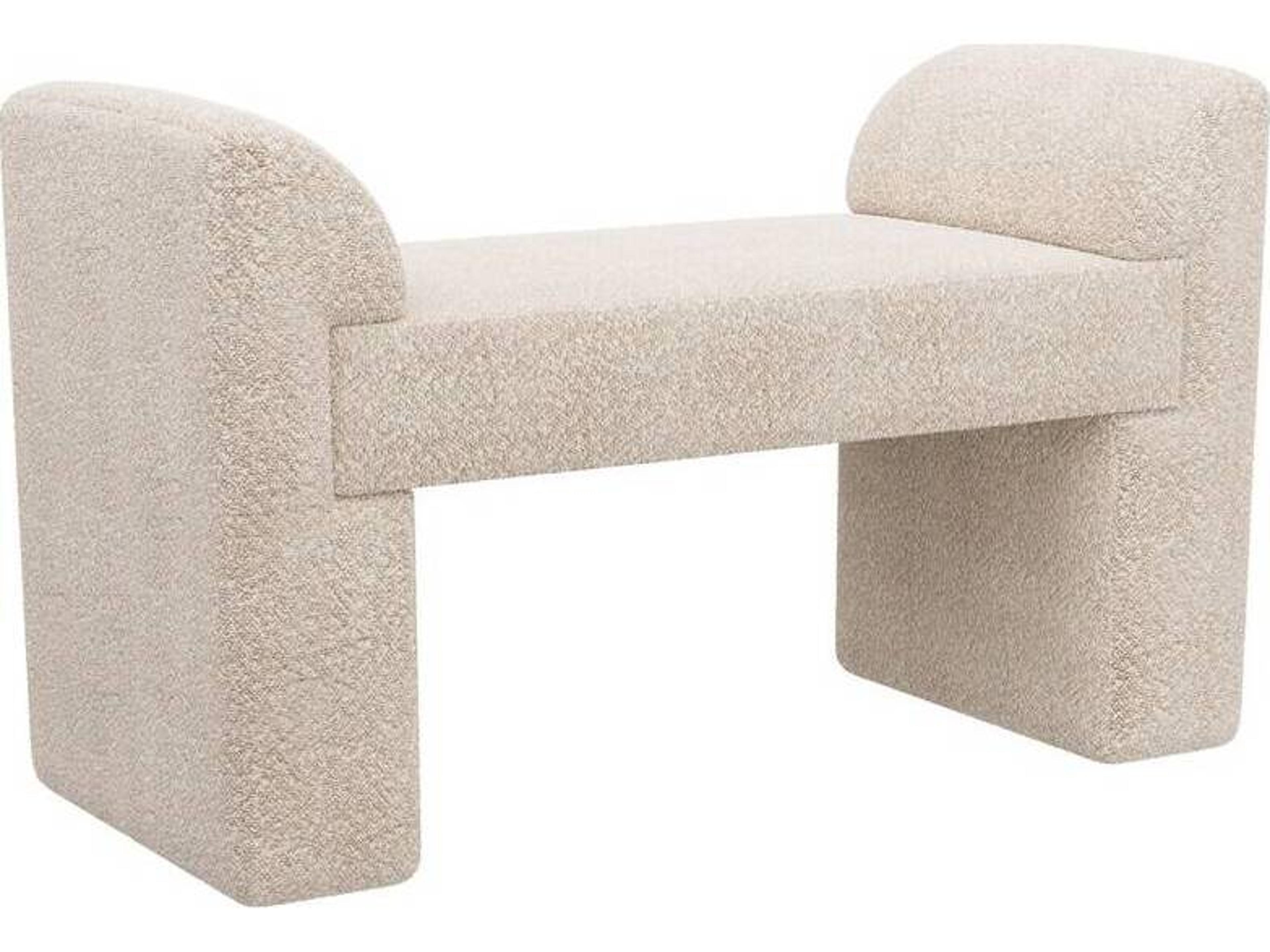 Arteriors Home Windemere Cream Beige Upholstered Accent Bench