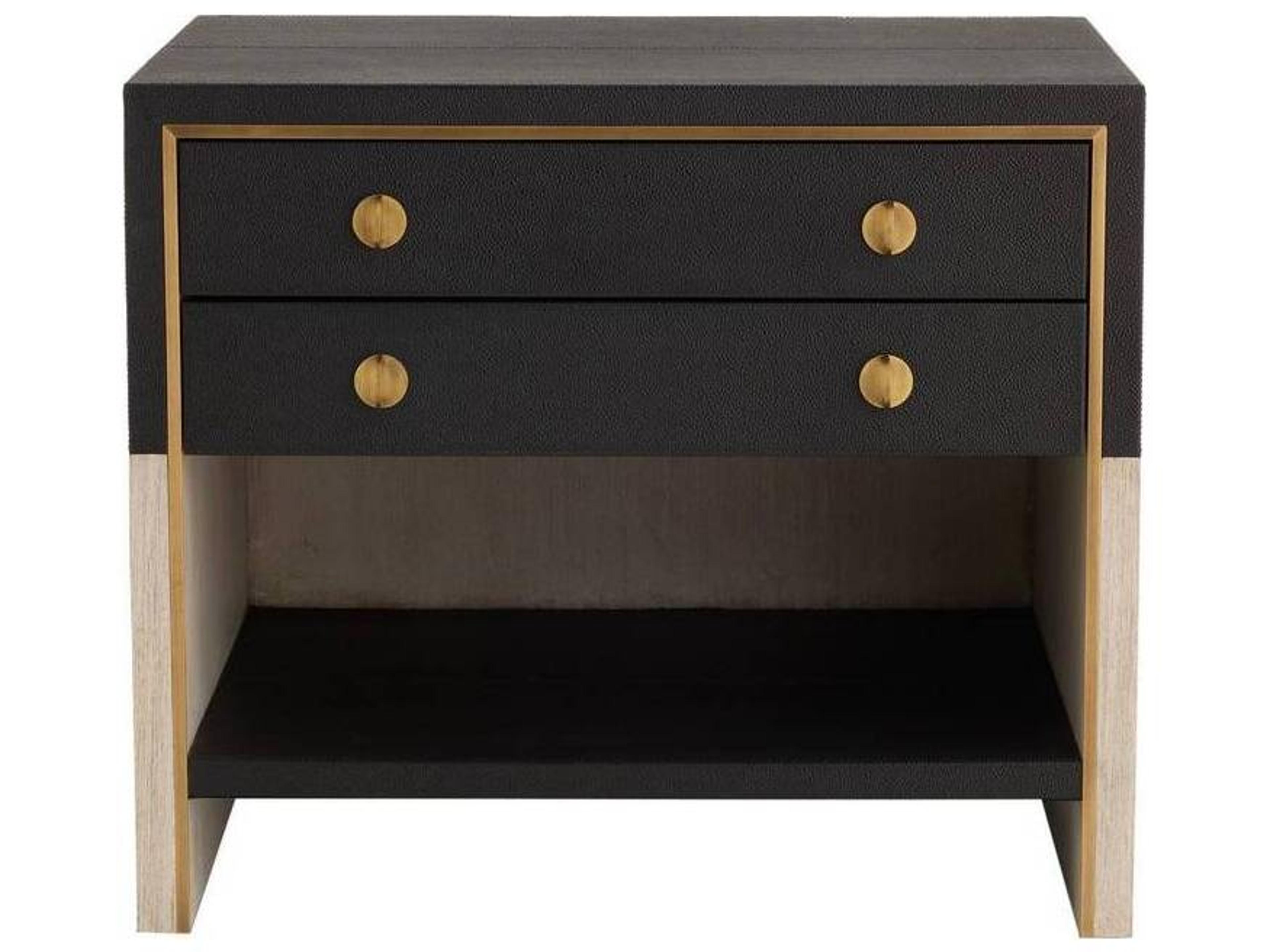 Joplin Side Table Black Leather