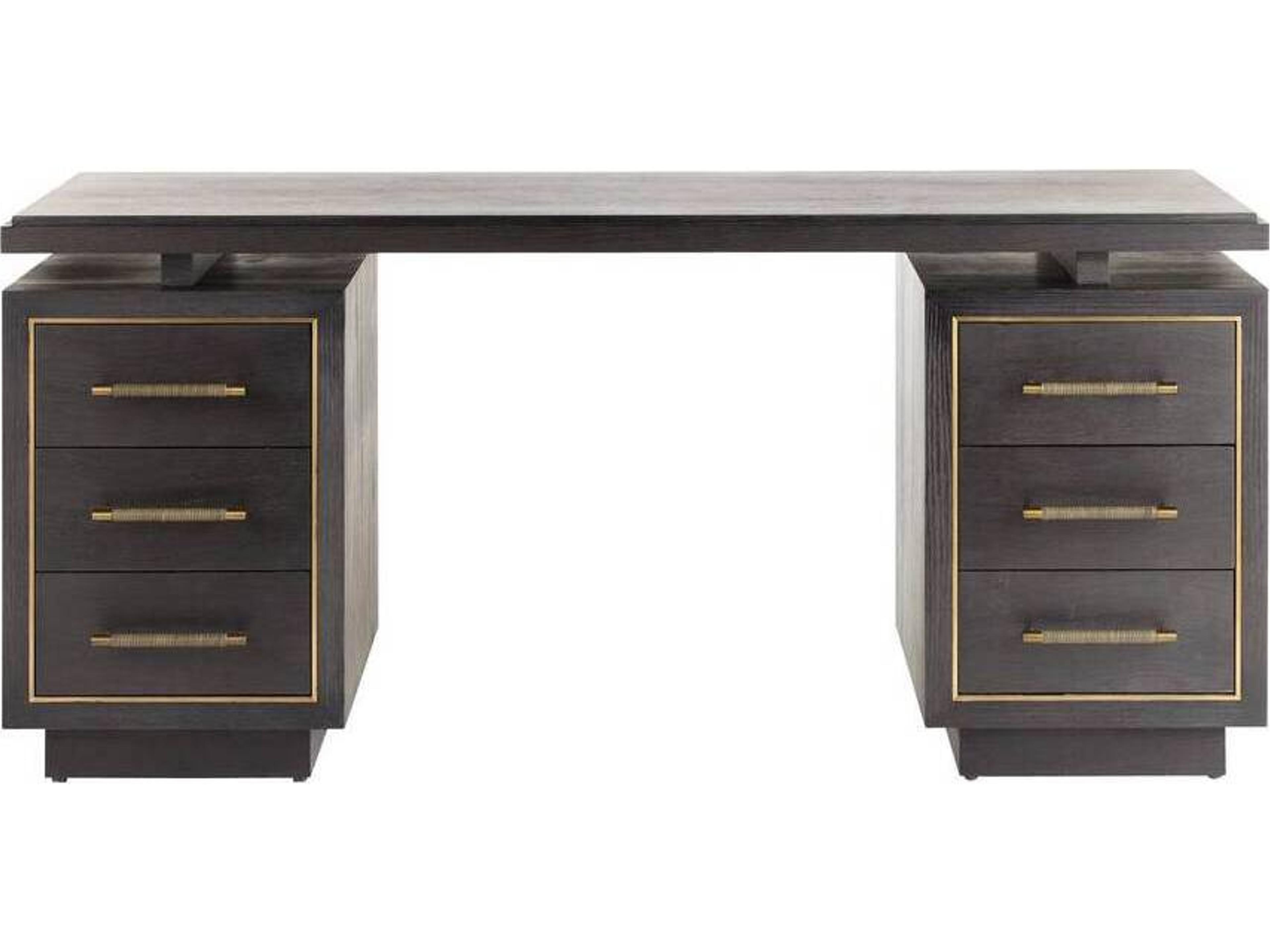 Wixom Executive Desk in Ebony Oak