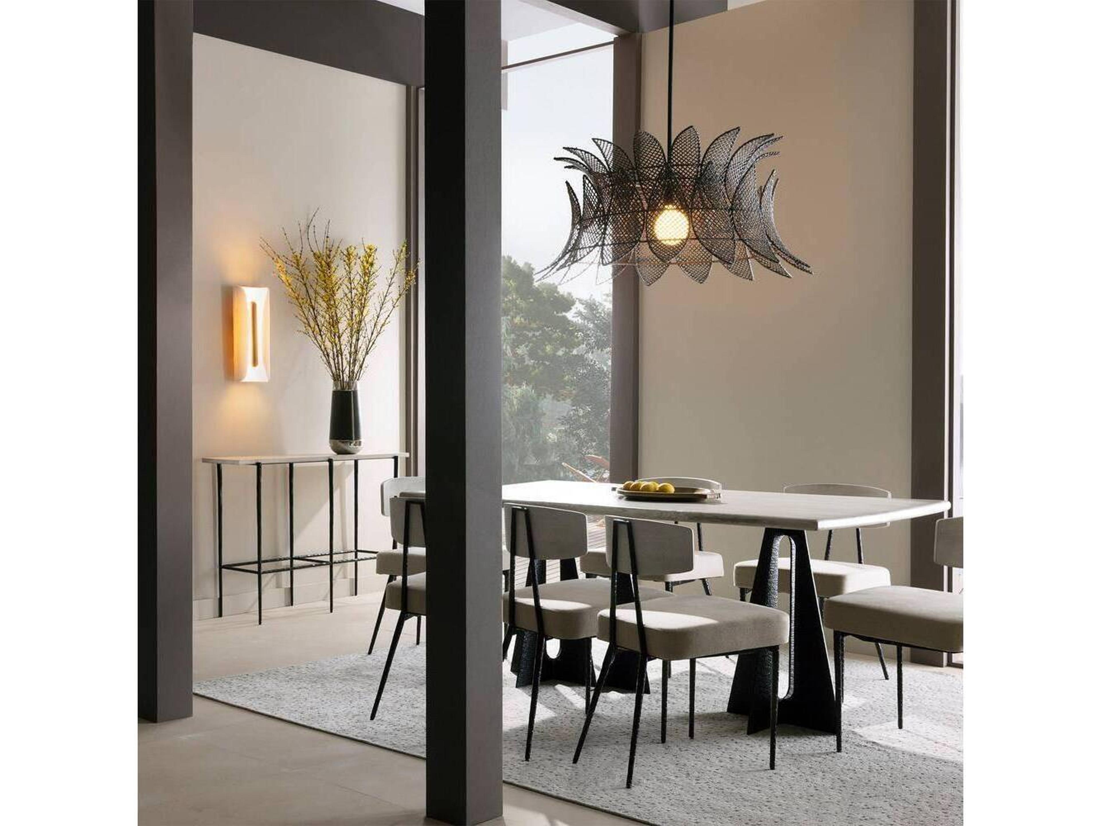 Arteriors Home Rectangular Wood Smoke Console Table