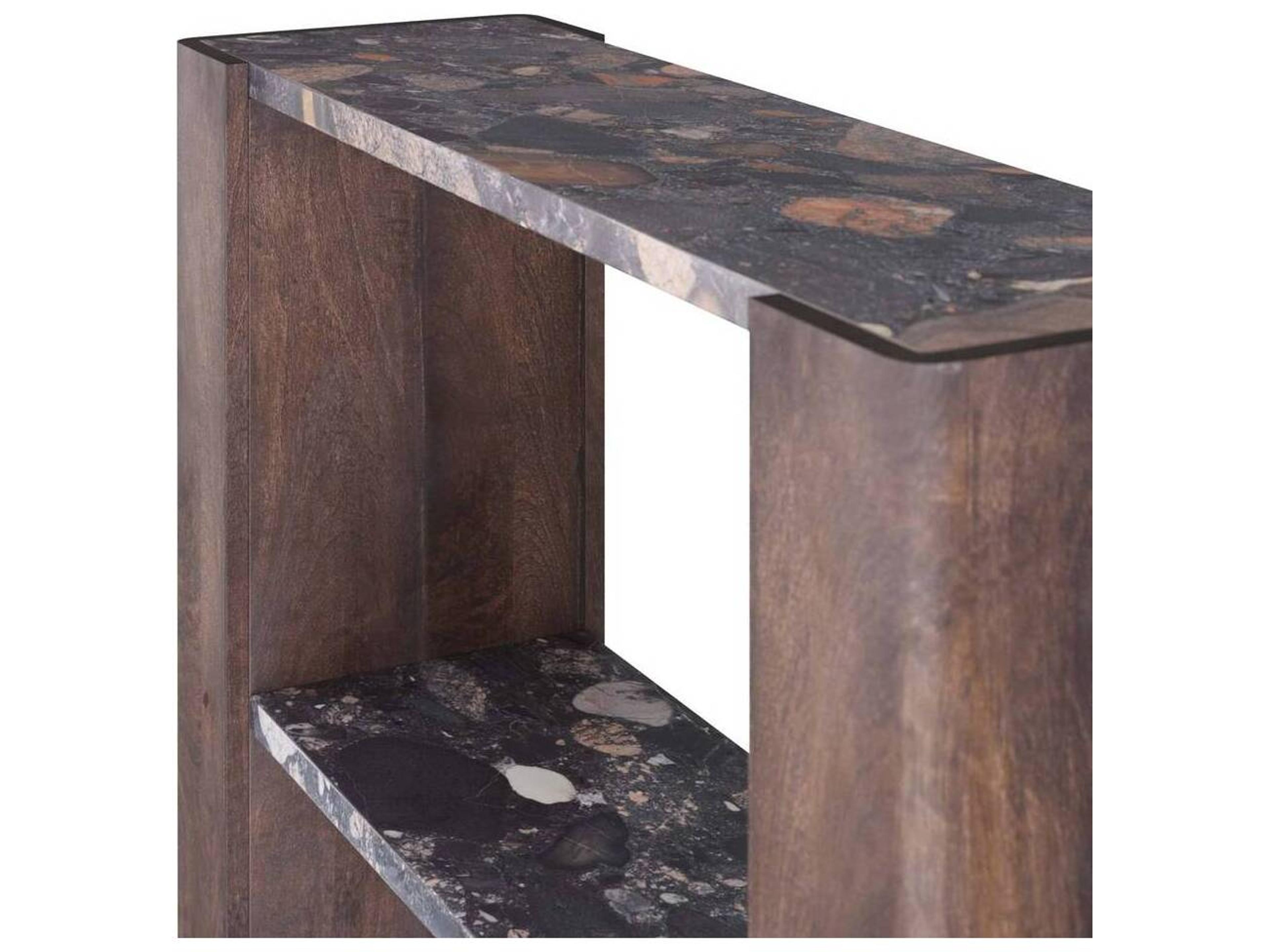 Arteriors Home Rectangular Marble Caspian Umber Torelli Console Table
