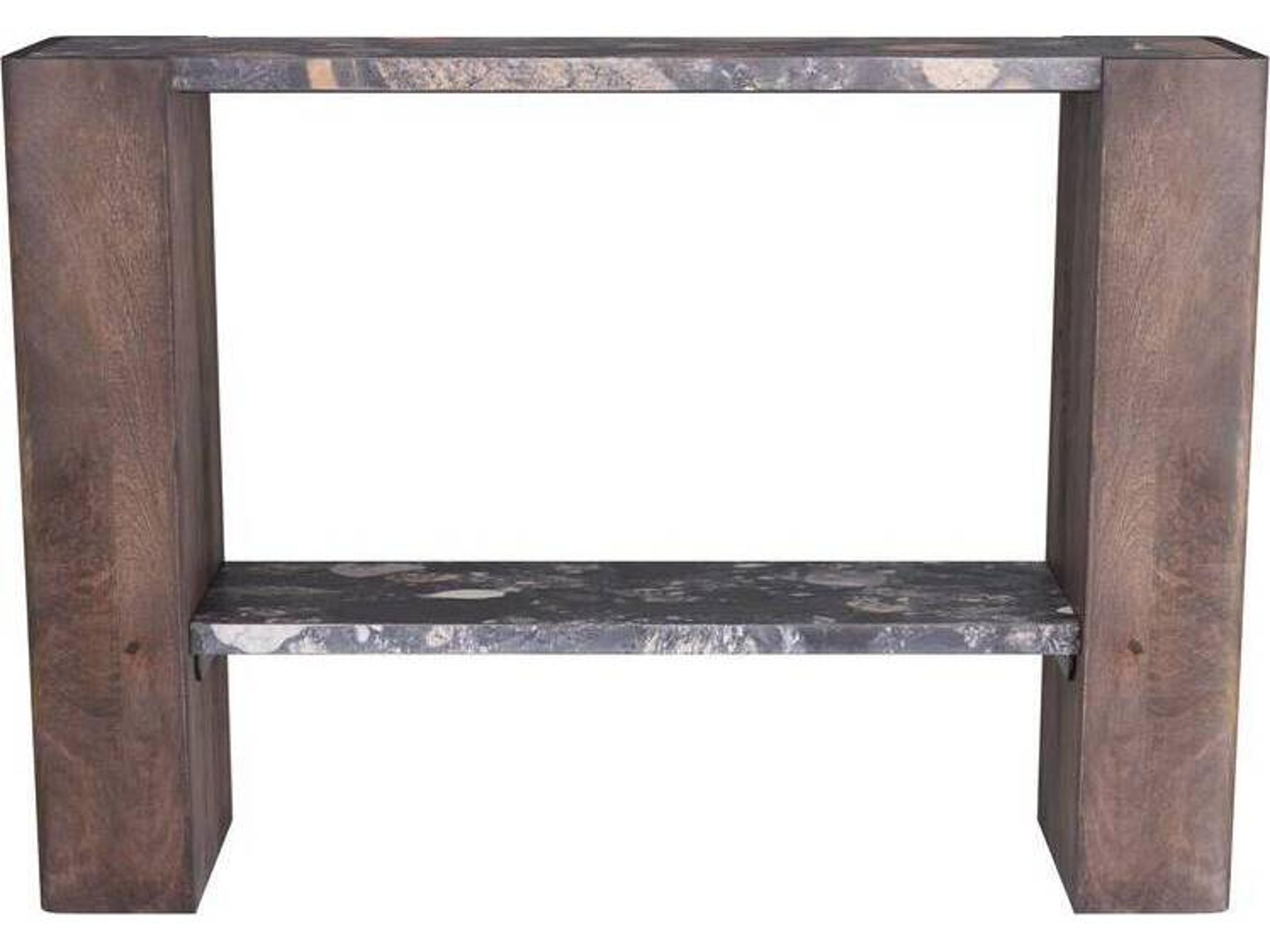 Arteriors Home Rectangular Marble Caspian Umber Torelli Console Table