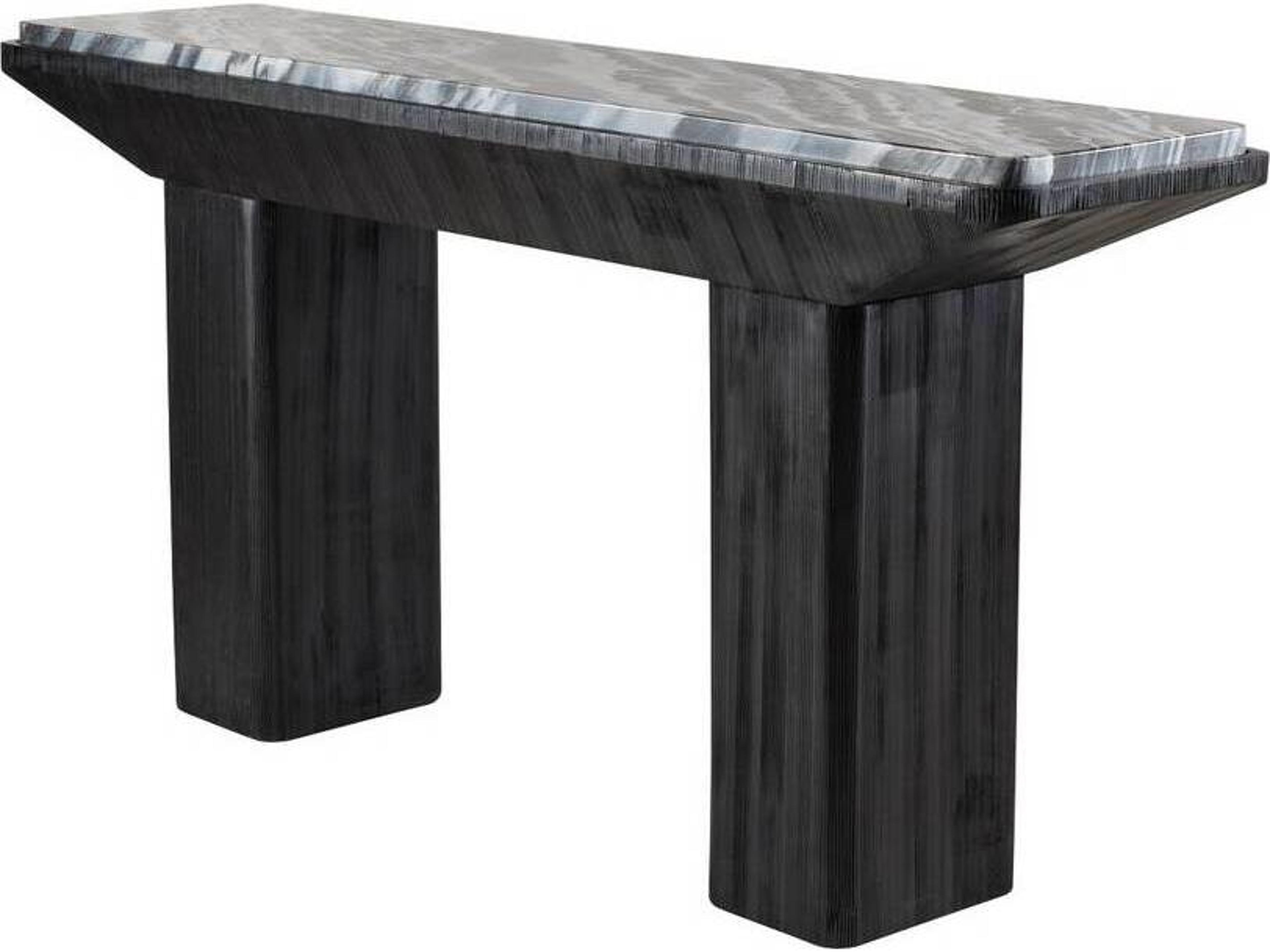 Arteriors Home Rectangular Marble Galaxy Ebony Elio Console Table