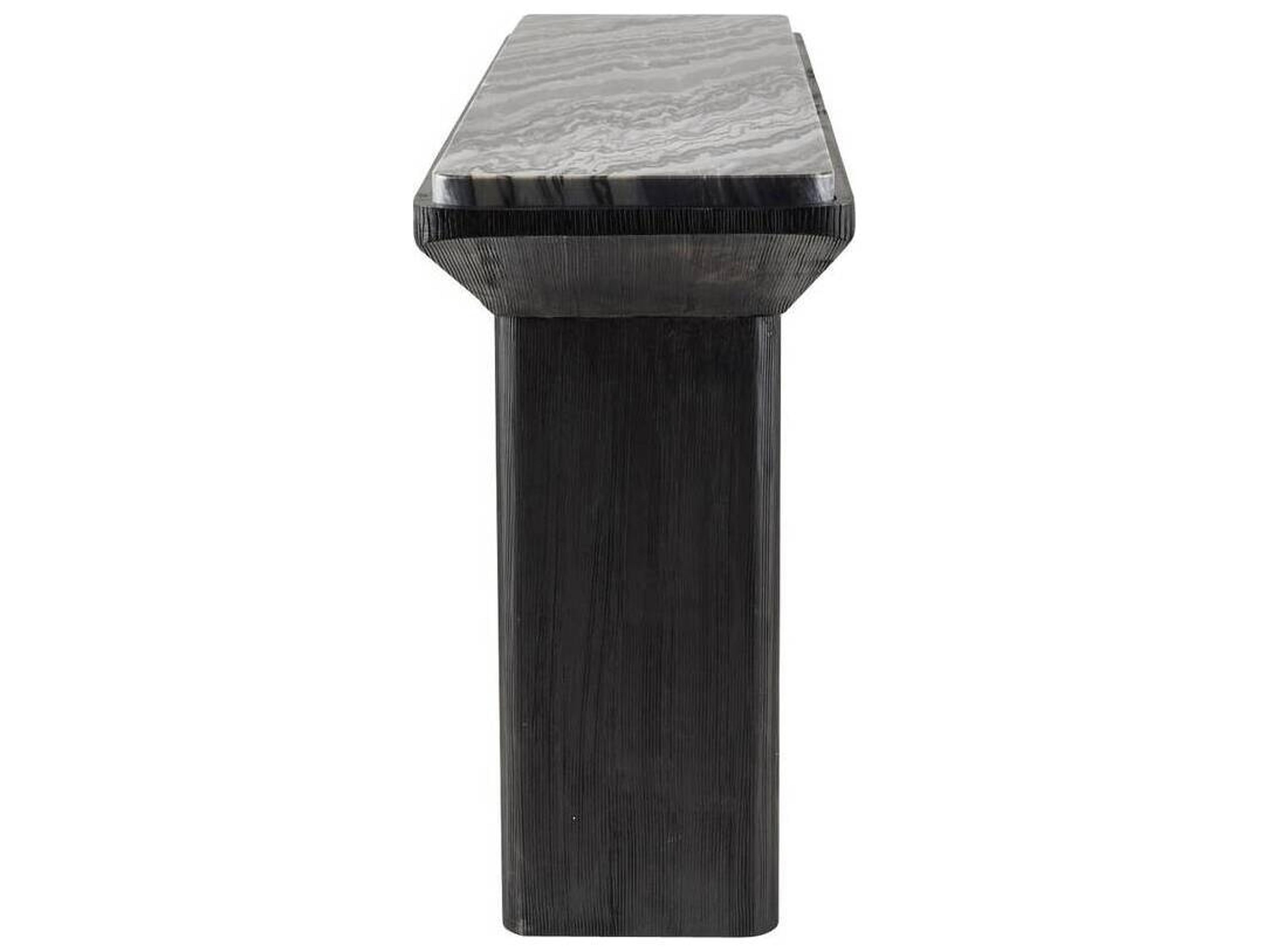 Arteriors Home Rectangular Marble Galaxy Ebony Elio Console Table