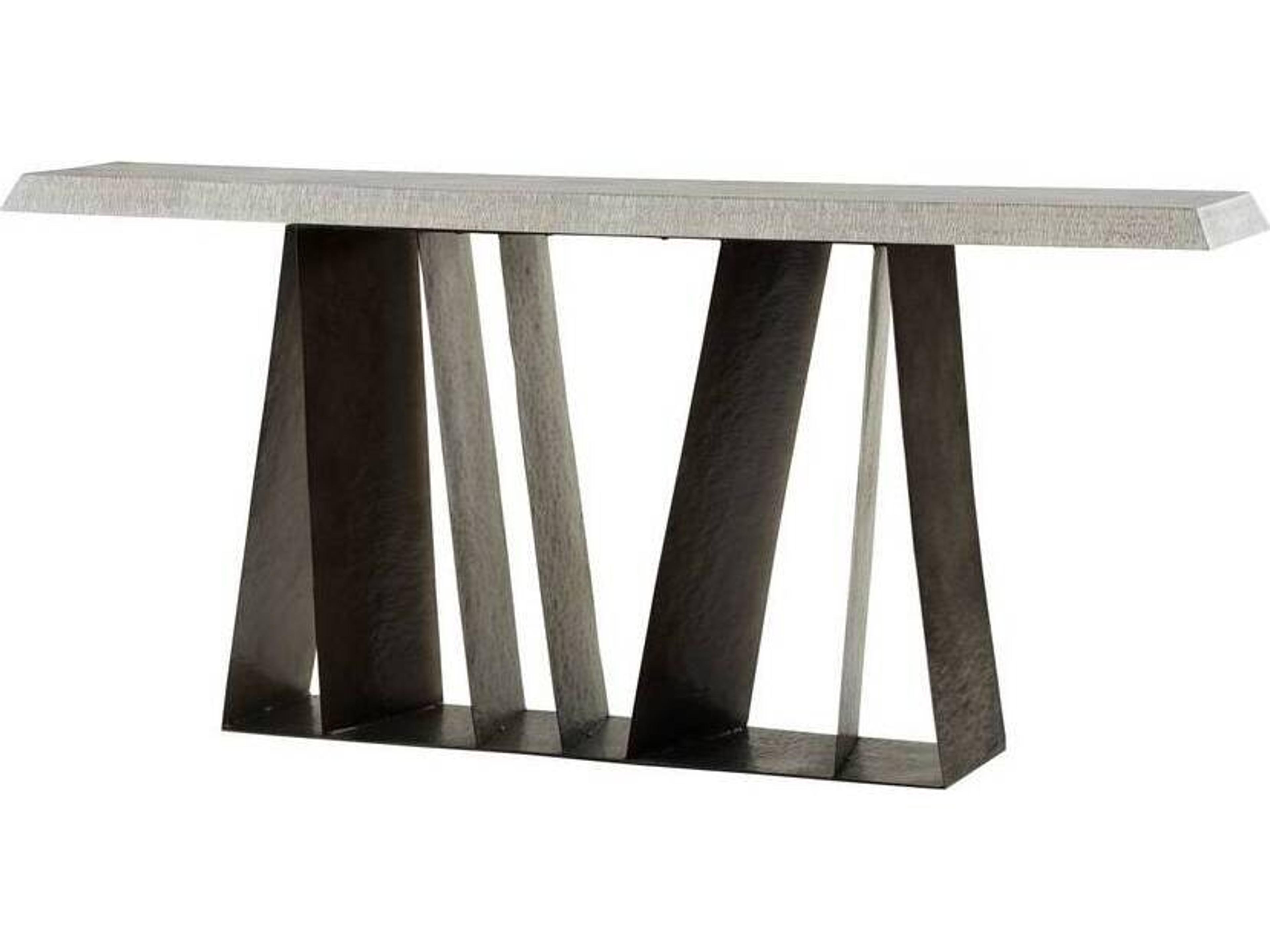 Arteriors Home Rectangular Wood Smoke Carbon Gladstone Console Table