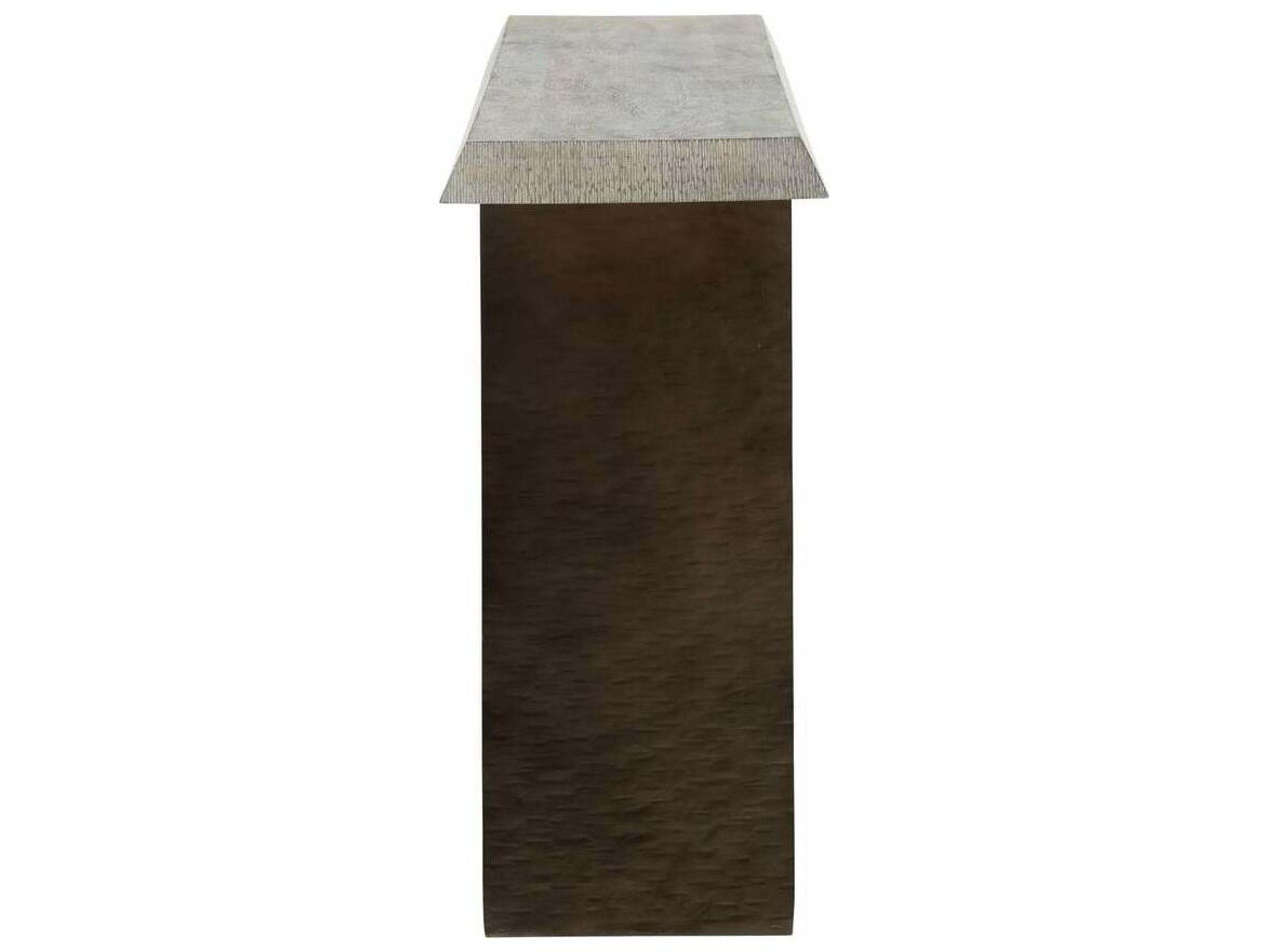 Arteriors Home Rectangular Wood Smoke Carbon Gladstone Console Table