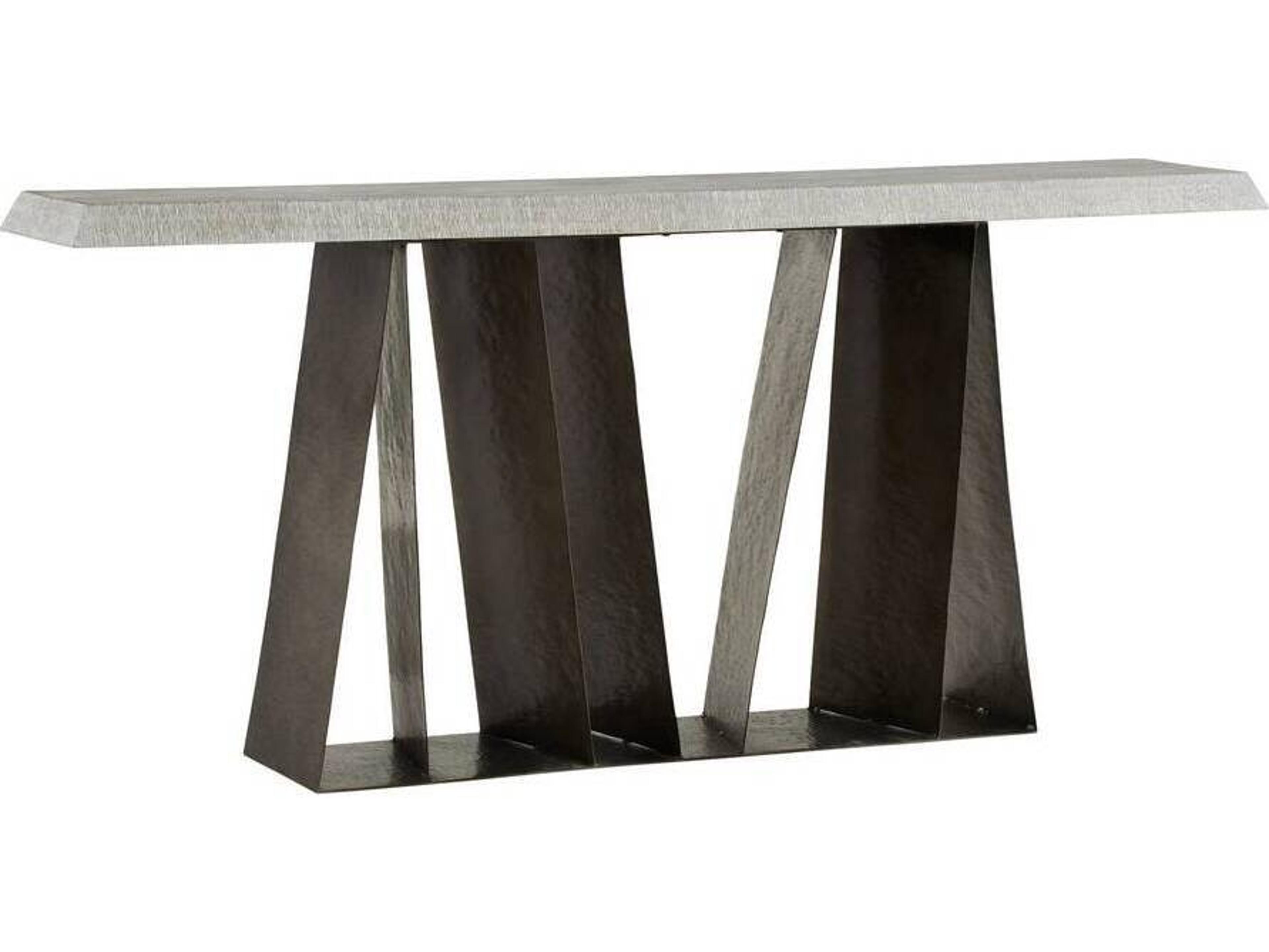 Arteriors Home Rectangular Wood Smoke Carbon Gladstone Console Table