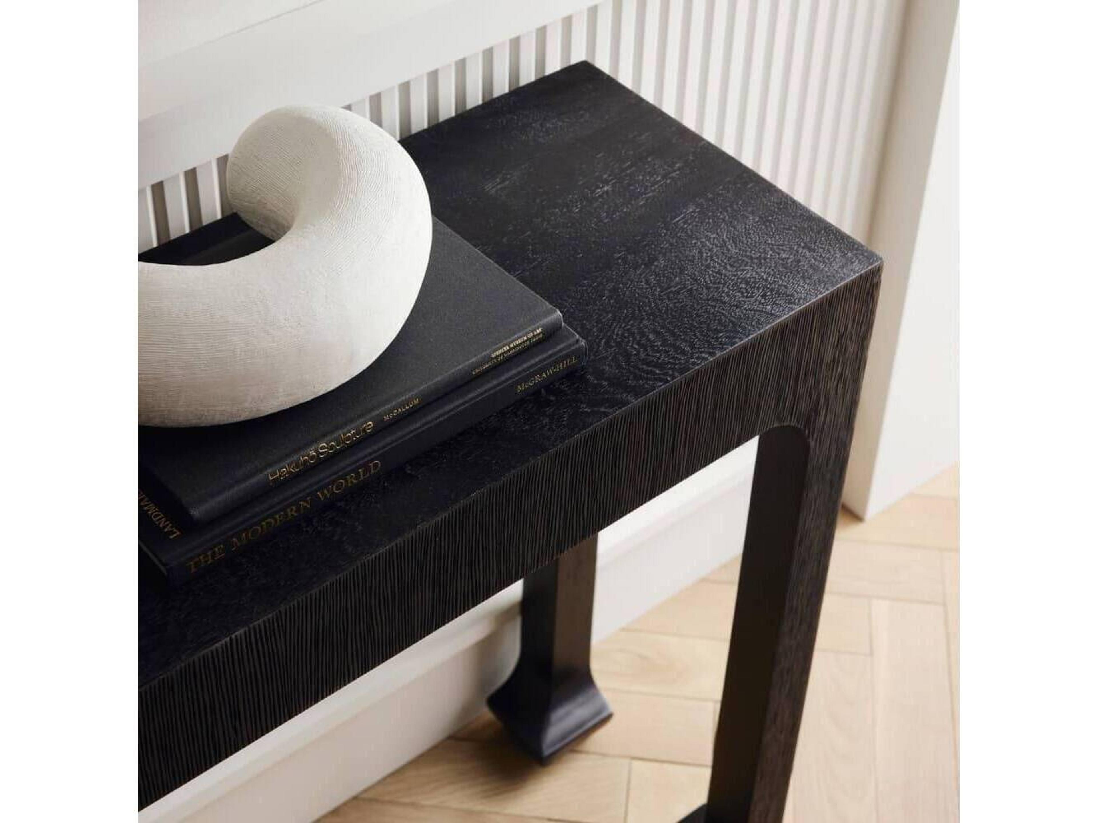 Arteriors Home Ichigo Rectangular Wood Ebony Black Console Table