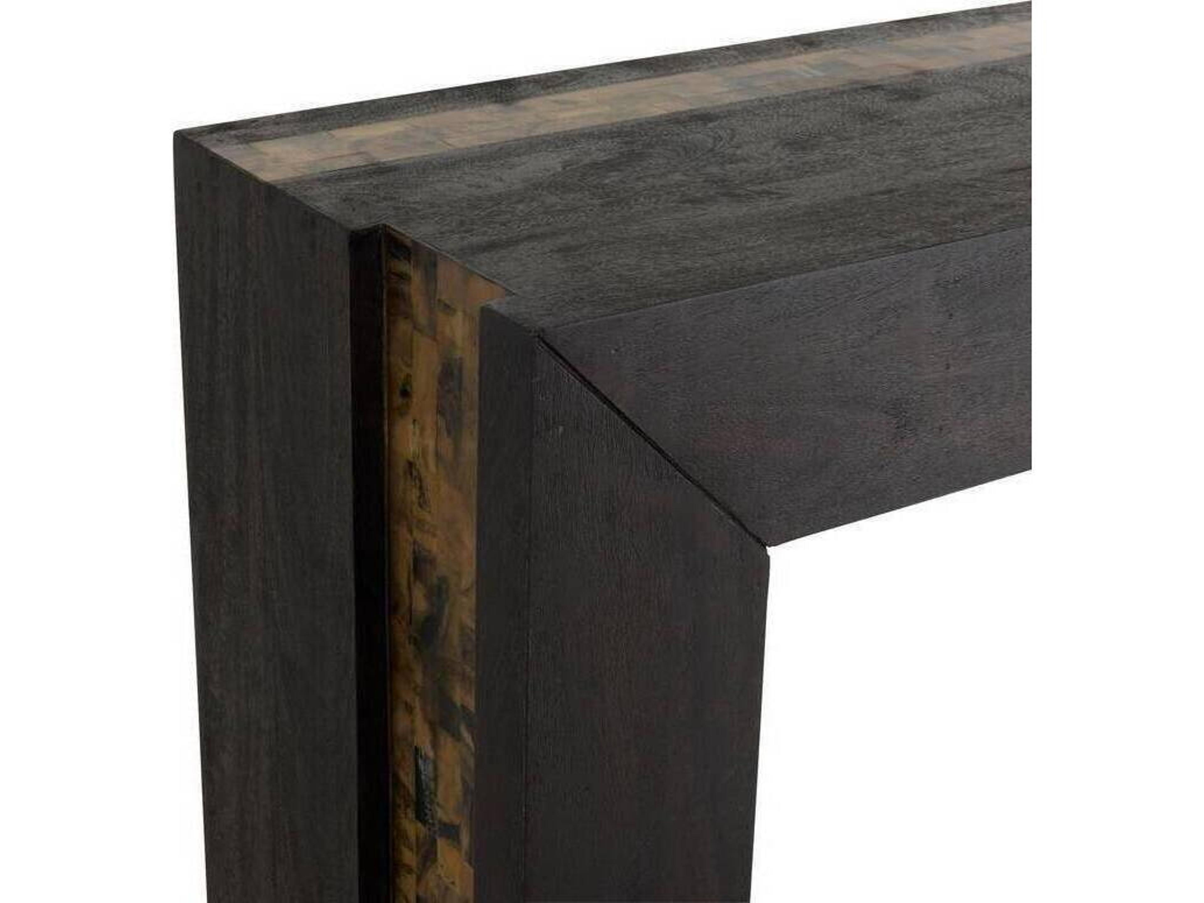 Arteriors Home Kingston Rectangular Wood Umber Natural Faux Horn Brown Console Table