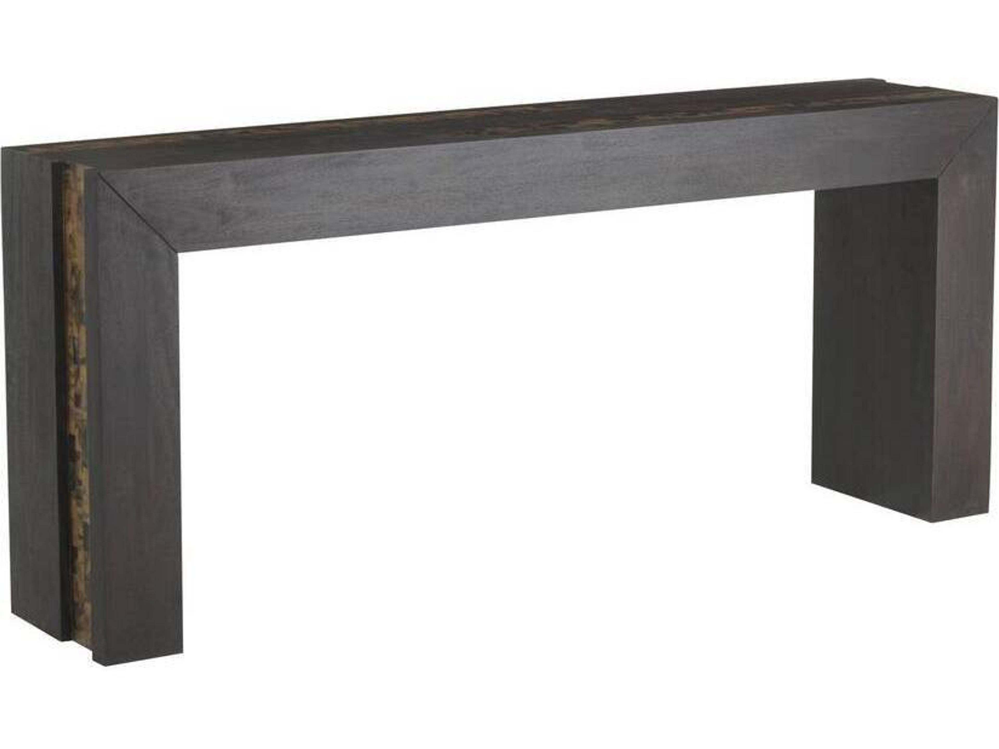 Arteriors Home Kingston Rectangular Wood Umber Natural Faux Horn Brown Console Table