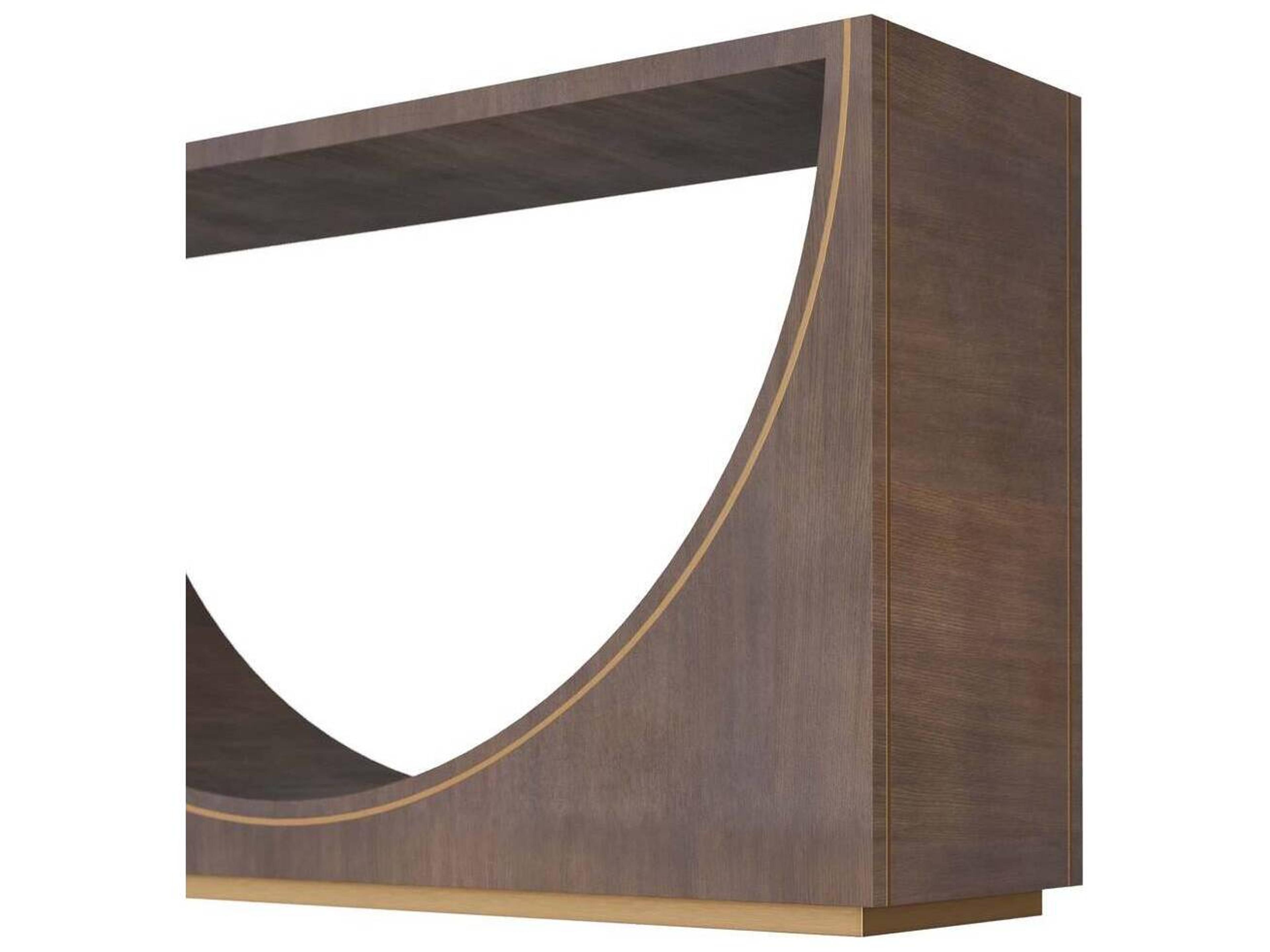 Arteriors Home Rectangular Wood Umber Antique Brass Tatton Console Table