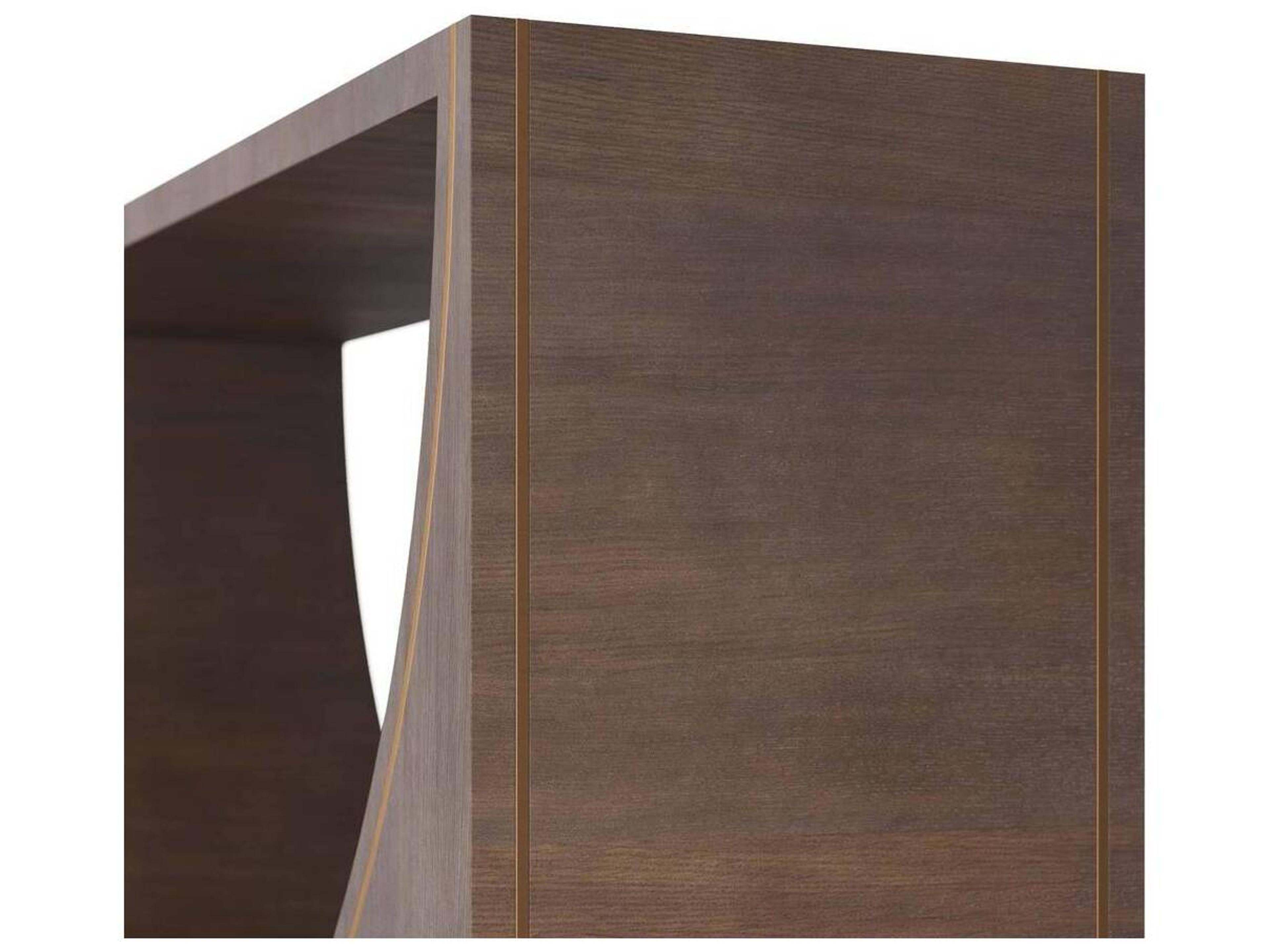 Arteriors Home Rectangular Wood Umber Antique Brass Tatton Console Table