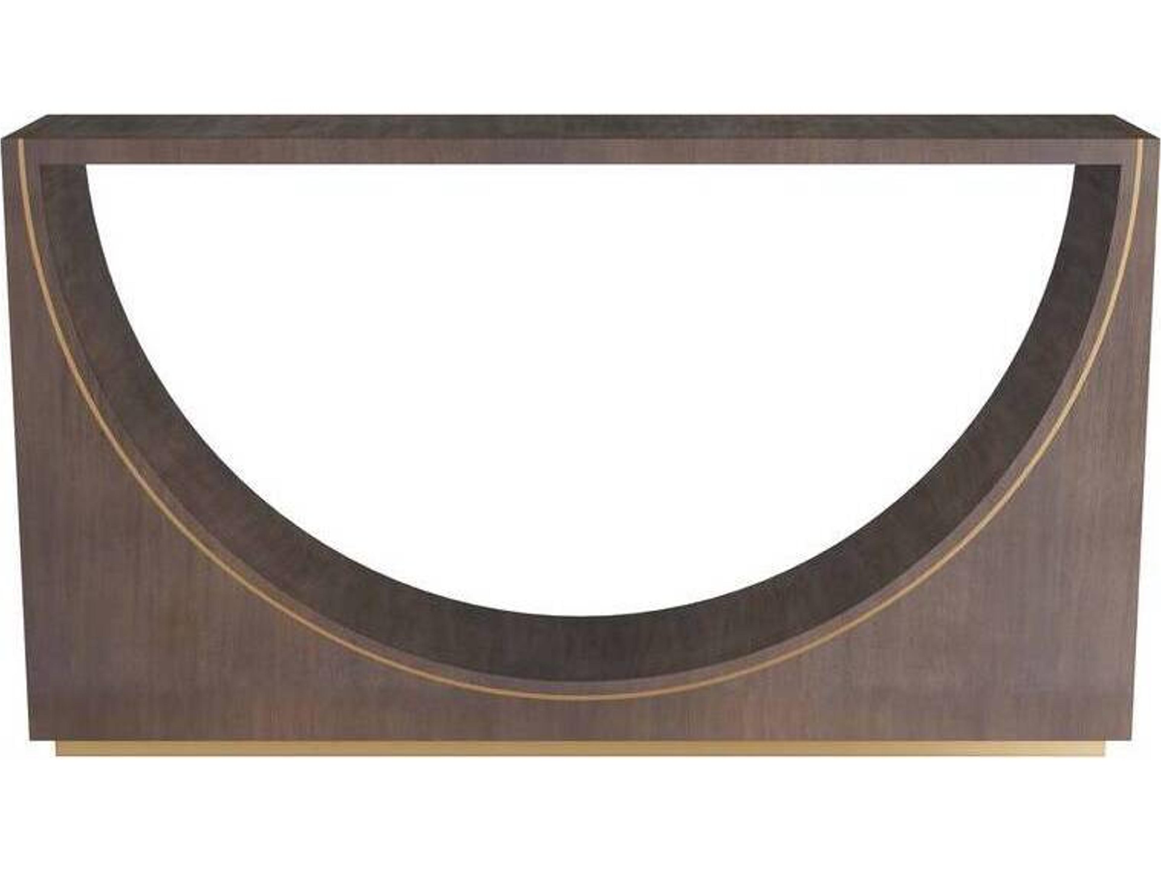 Arteriors Home Rectangular Wood Umber Antique Brass Tatton Console Table
