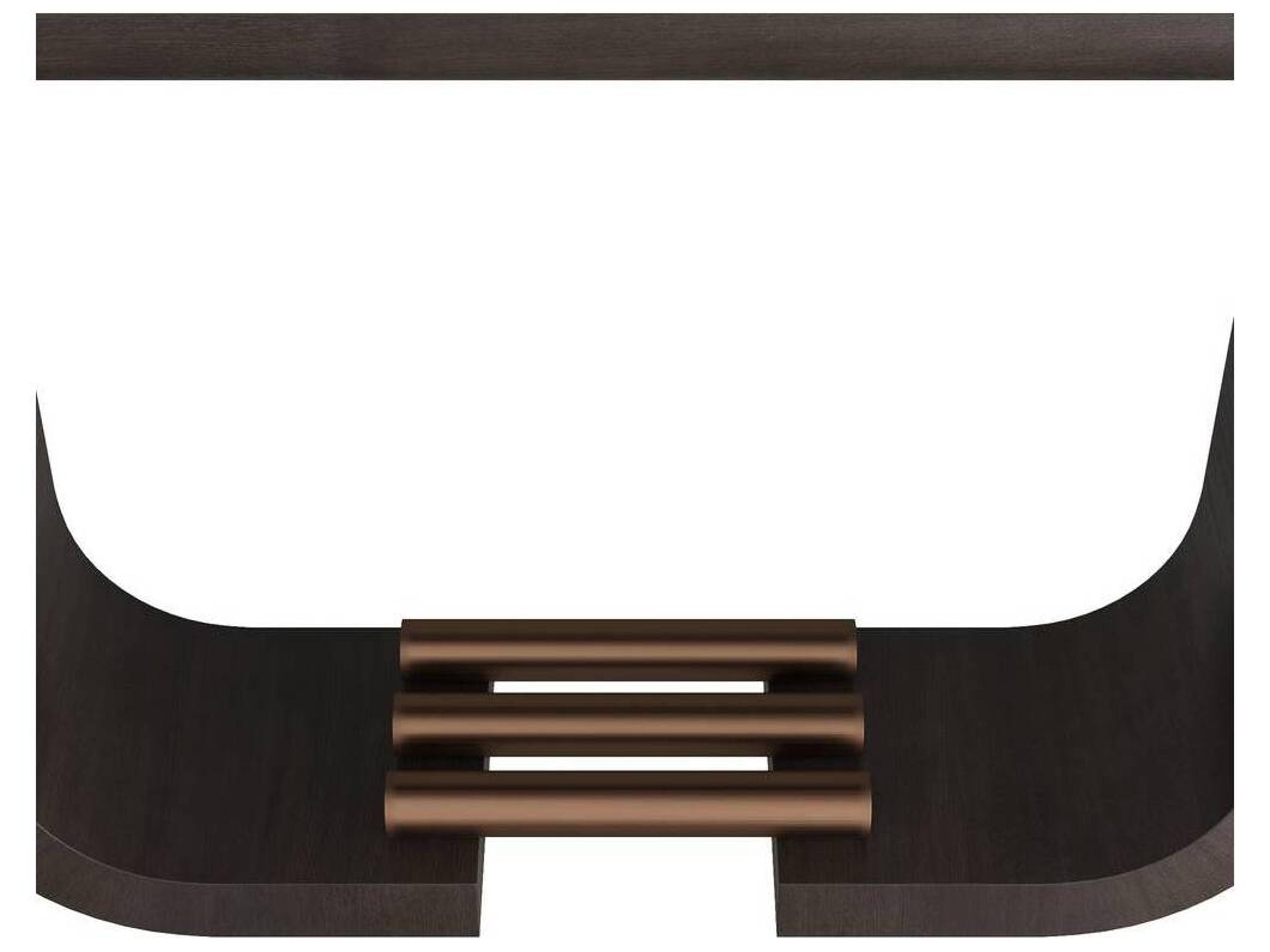 Arteriors Home Rectangular Wood Charcoal Antique Brass Ralston Console Table
