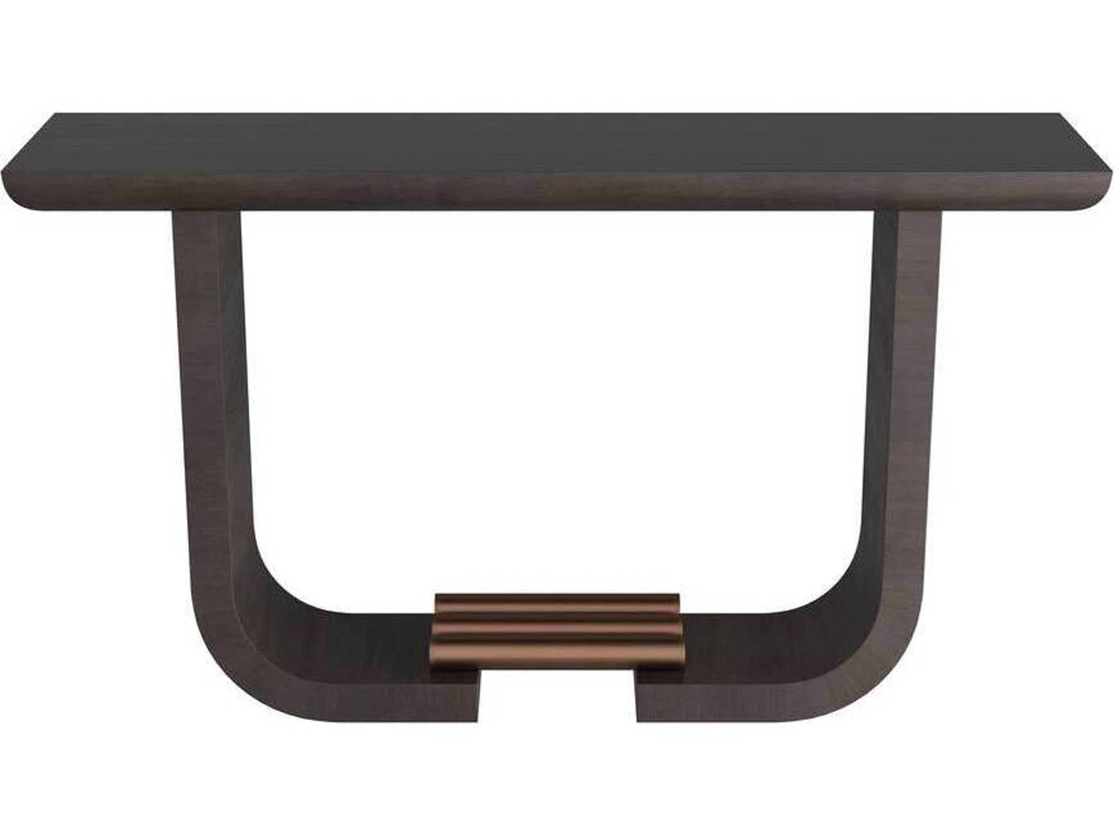 Ralston Console Table Charcoal And Brass