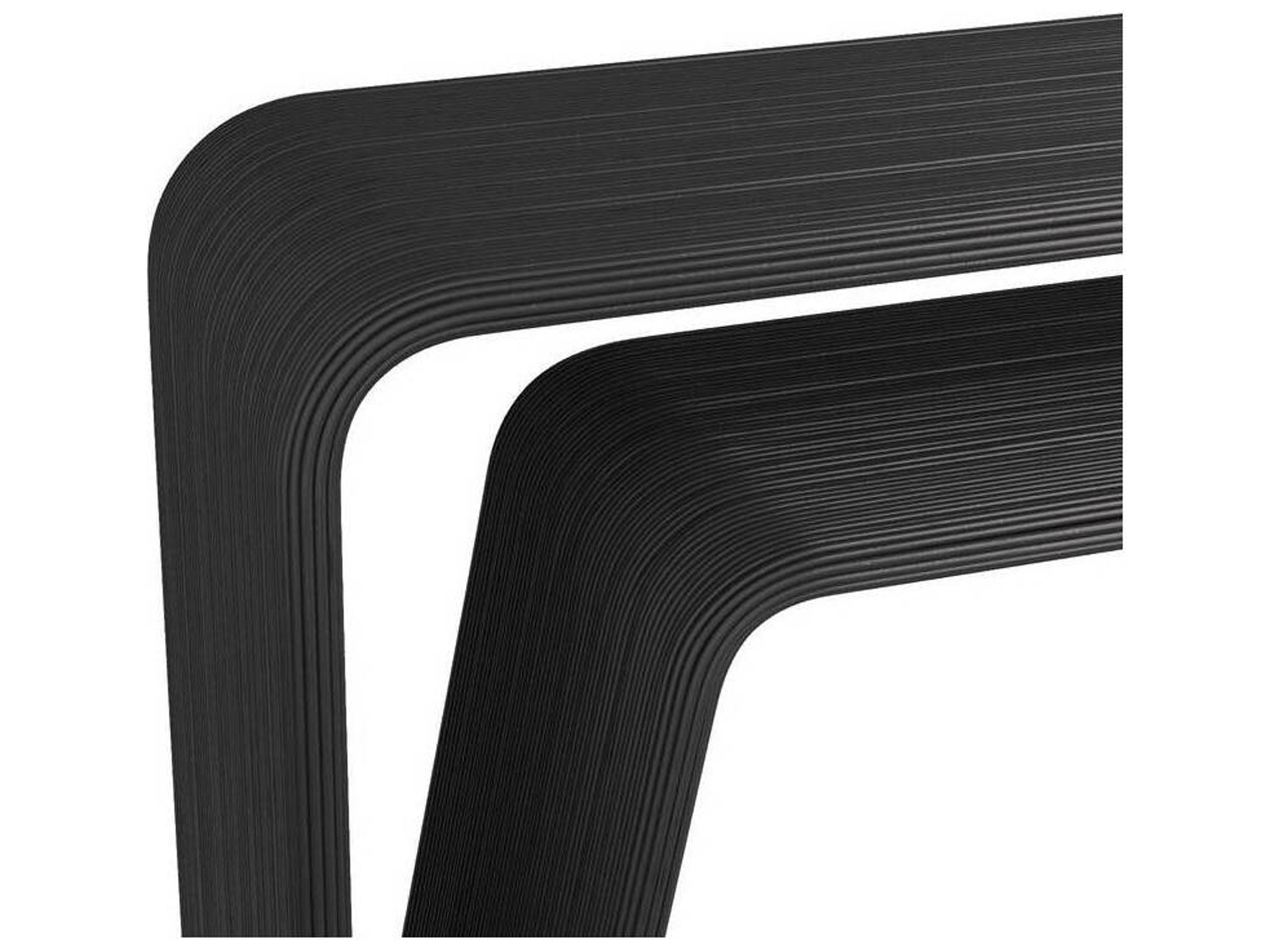 Arteriors Home Rectangular Rattan Ebony Console Table