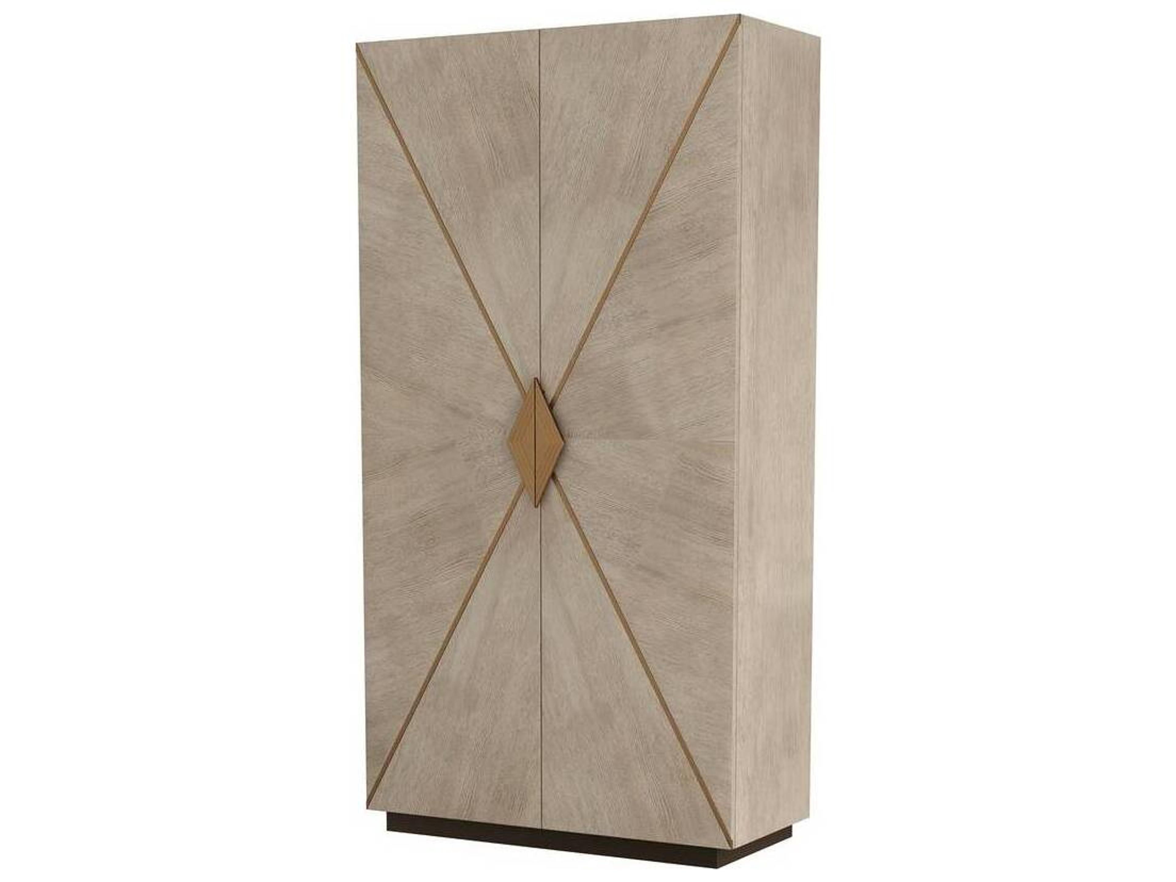 Arteriors Home Tidwell Smoke Antique Brass Beige Oak Wood Accent Chest