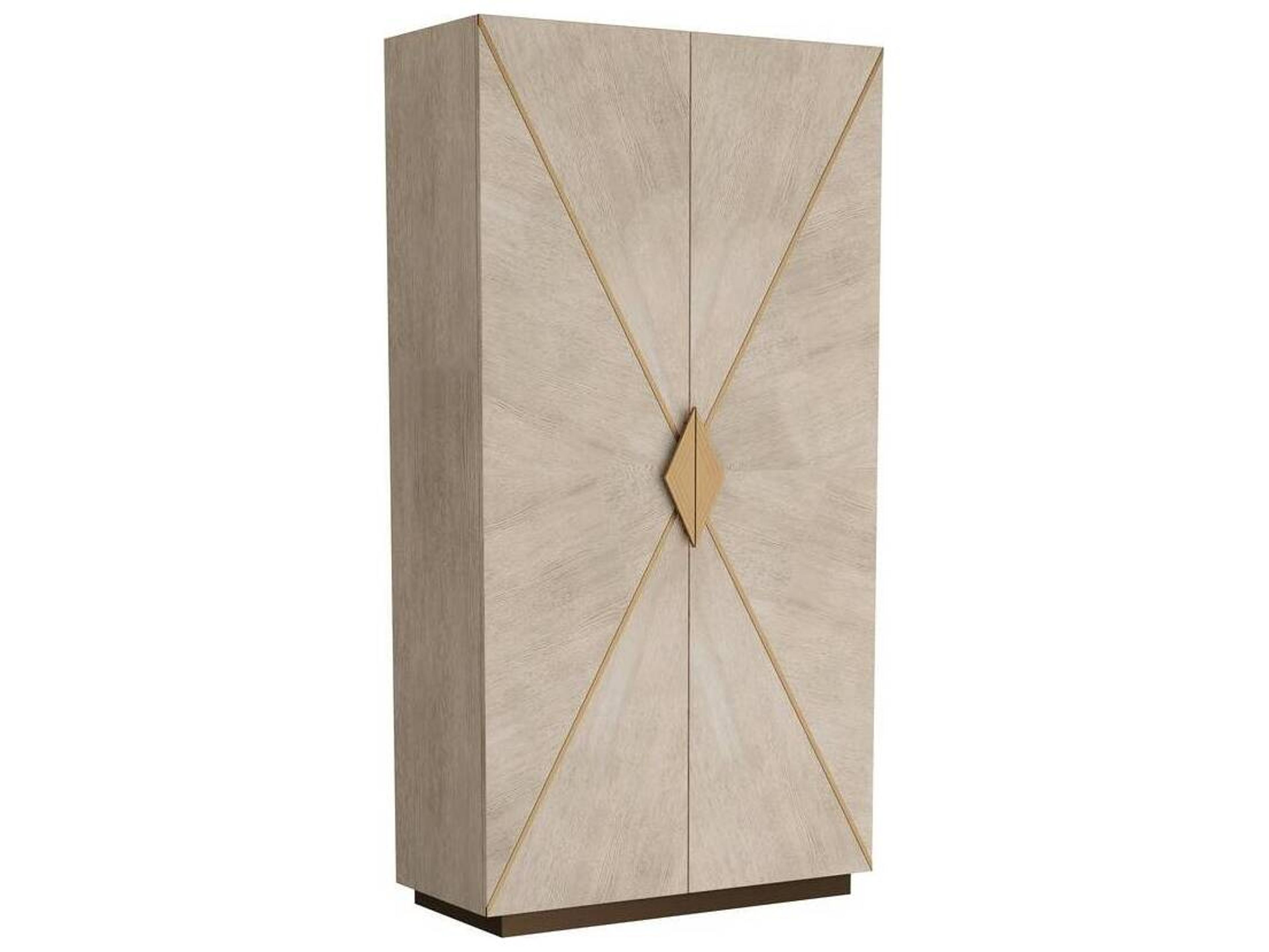 Arteriors Home Tidwell Smoke Antique Brass Beige Oak Wood Accent Chest