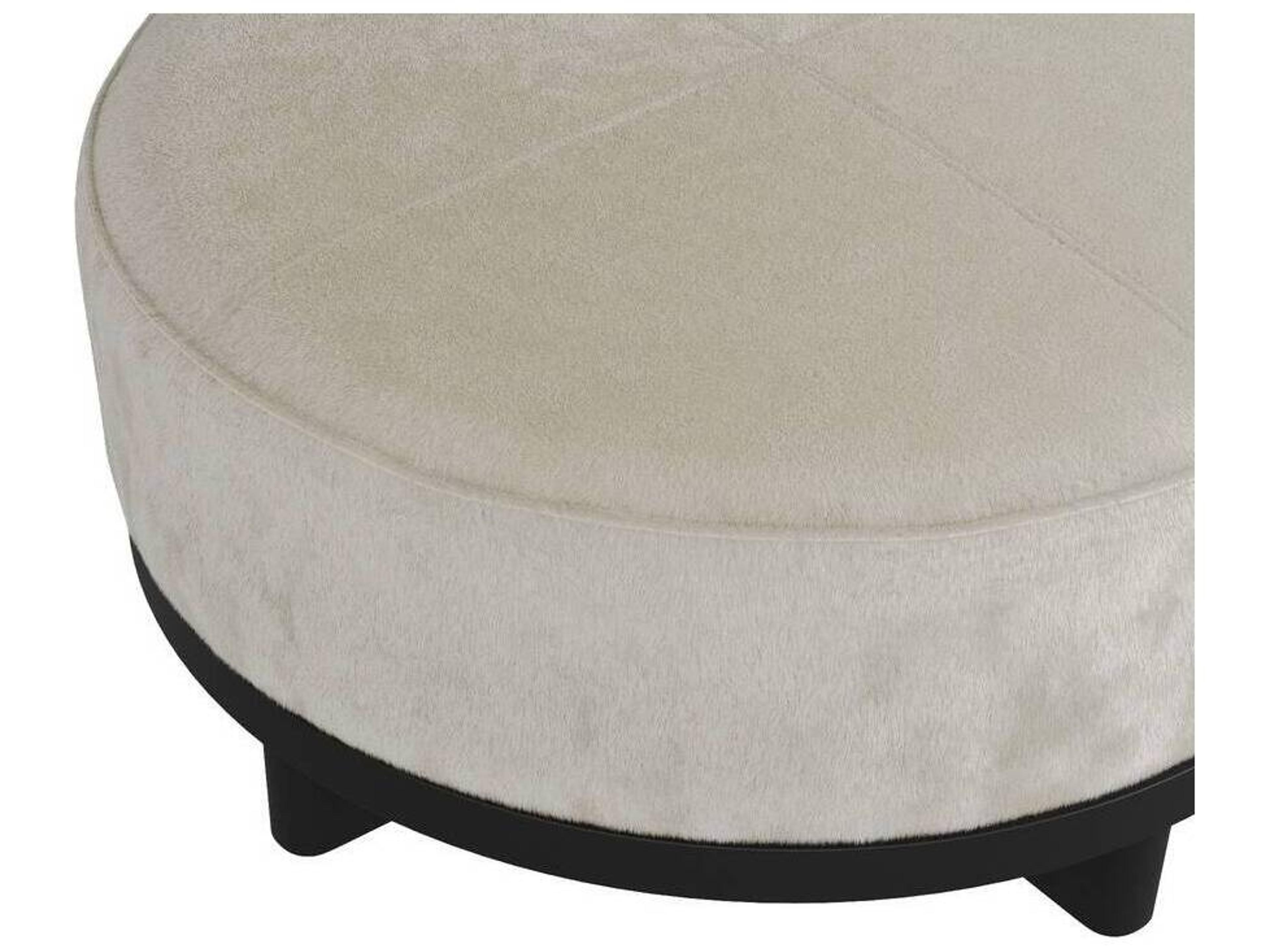 Arteriors Home White Ebony Upholstered Aurora Ottoman