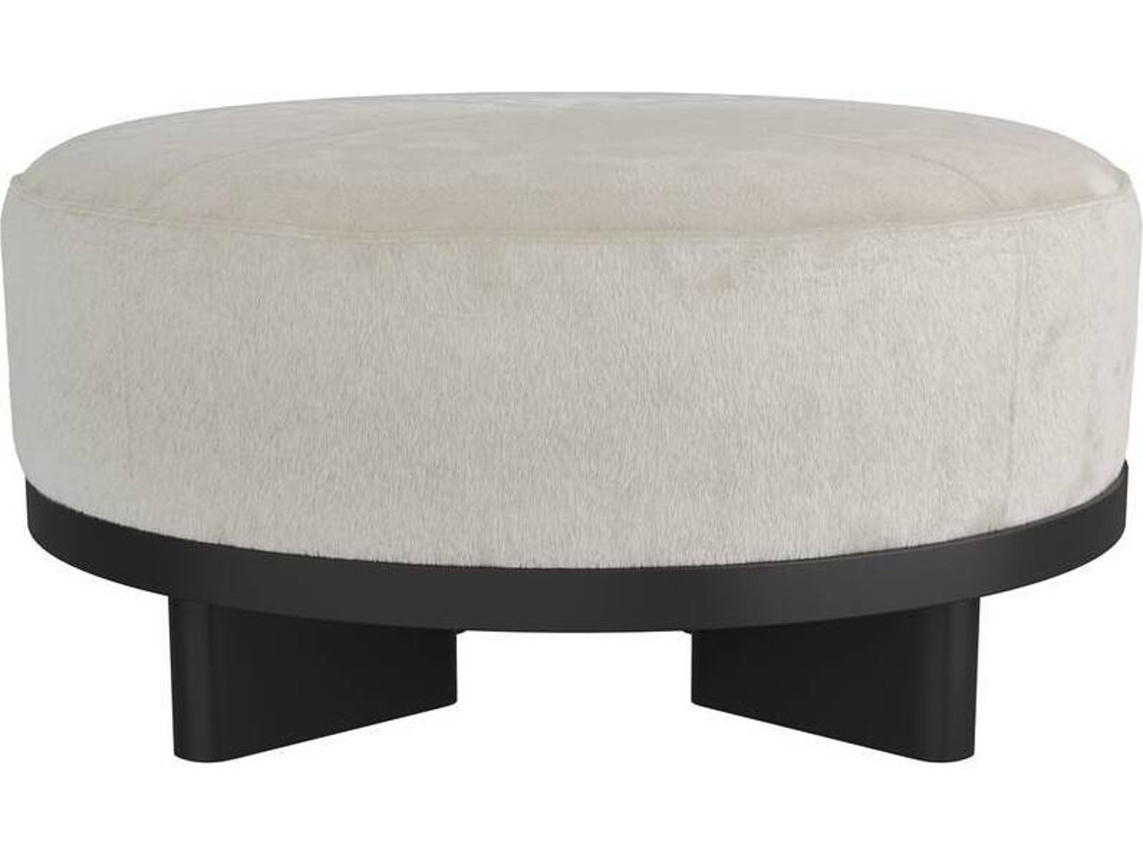 Arteriors Home White Ebony Upholstered Aurora Ottoman