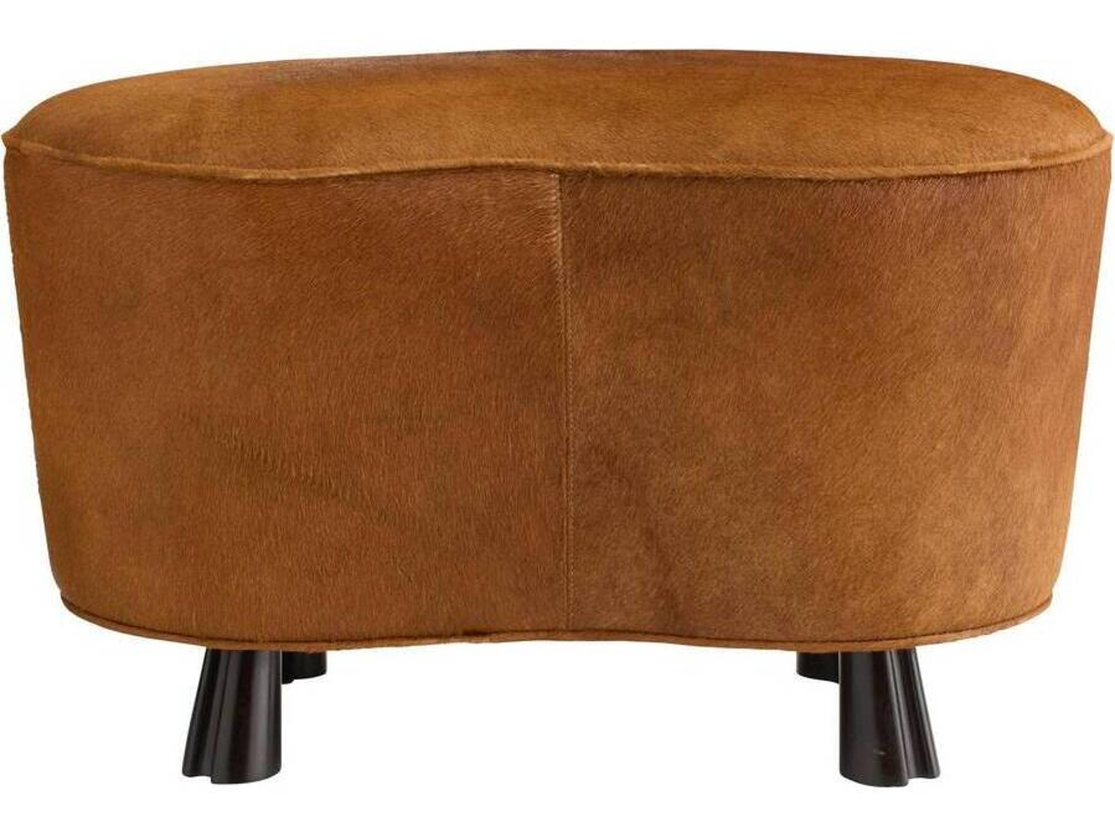 Koda Ottoman Brown Hide Leather