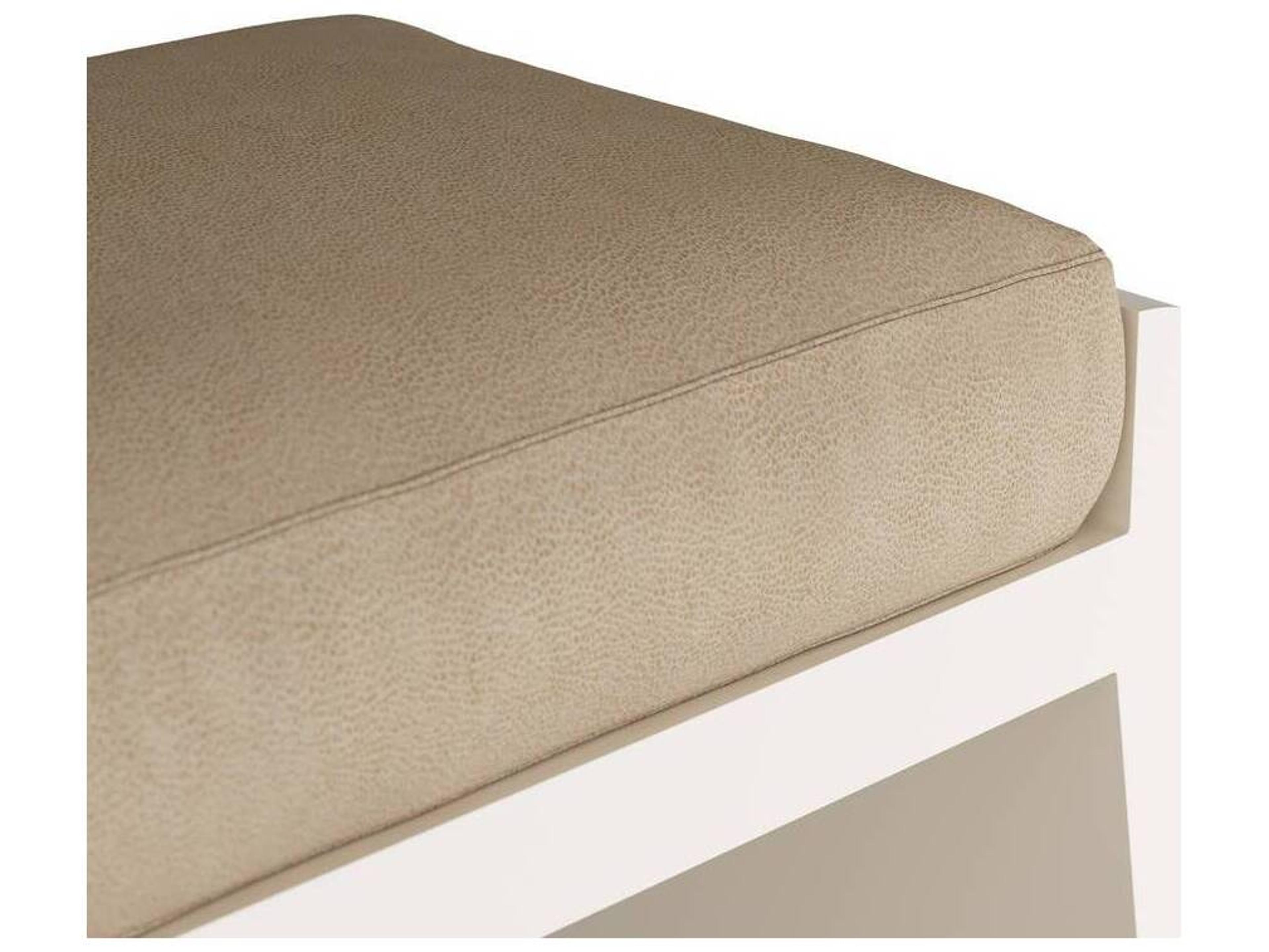 Arteriors Home Alanna Sand Ivory White Upholstered Ottoman