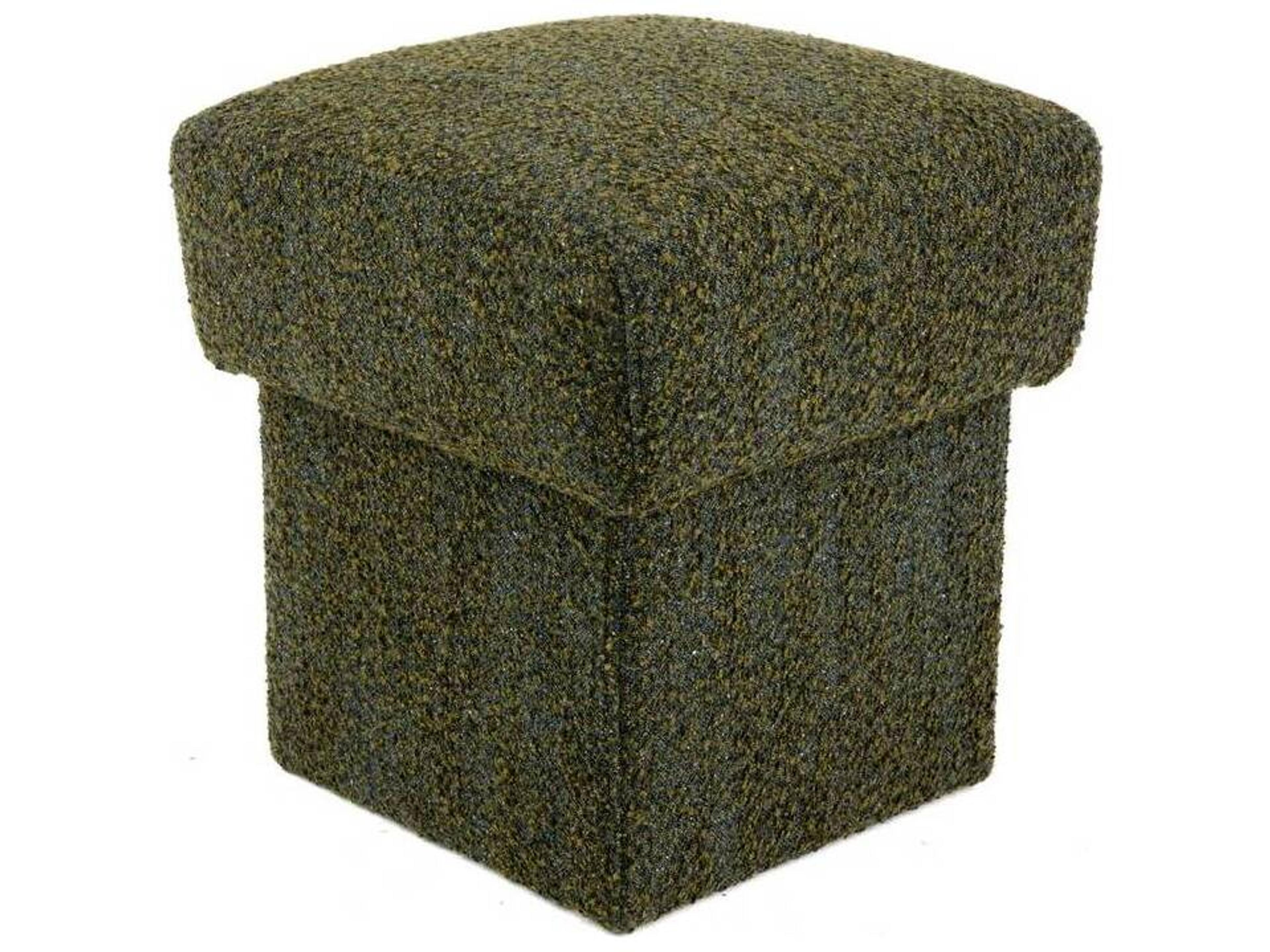 Arteriors Home Olive Green Upholstered Athens Ottoman