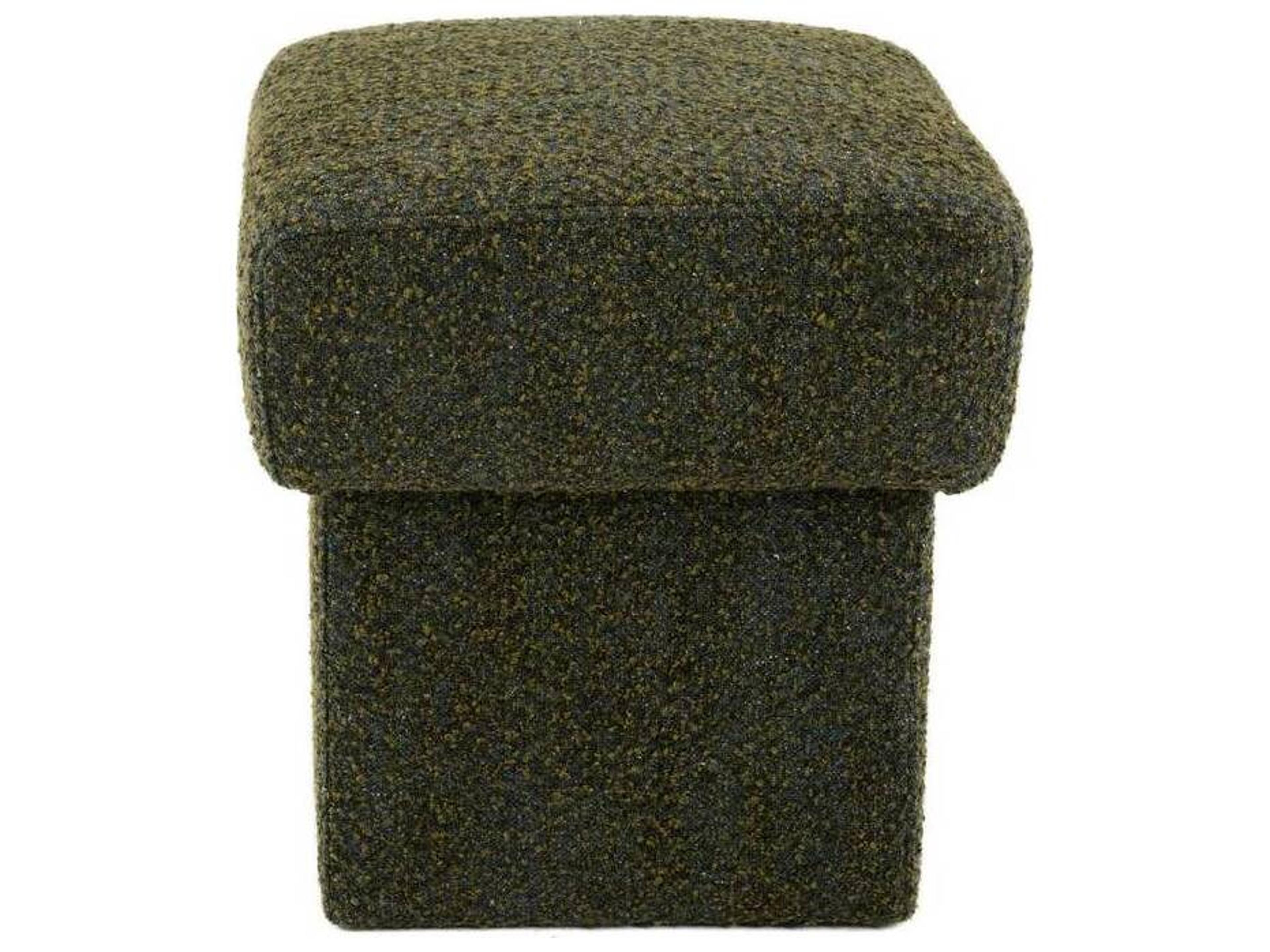 Arteriors Home Olive Green Upholstered Athens Ottoman