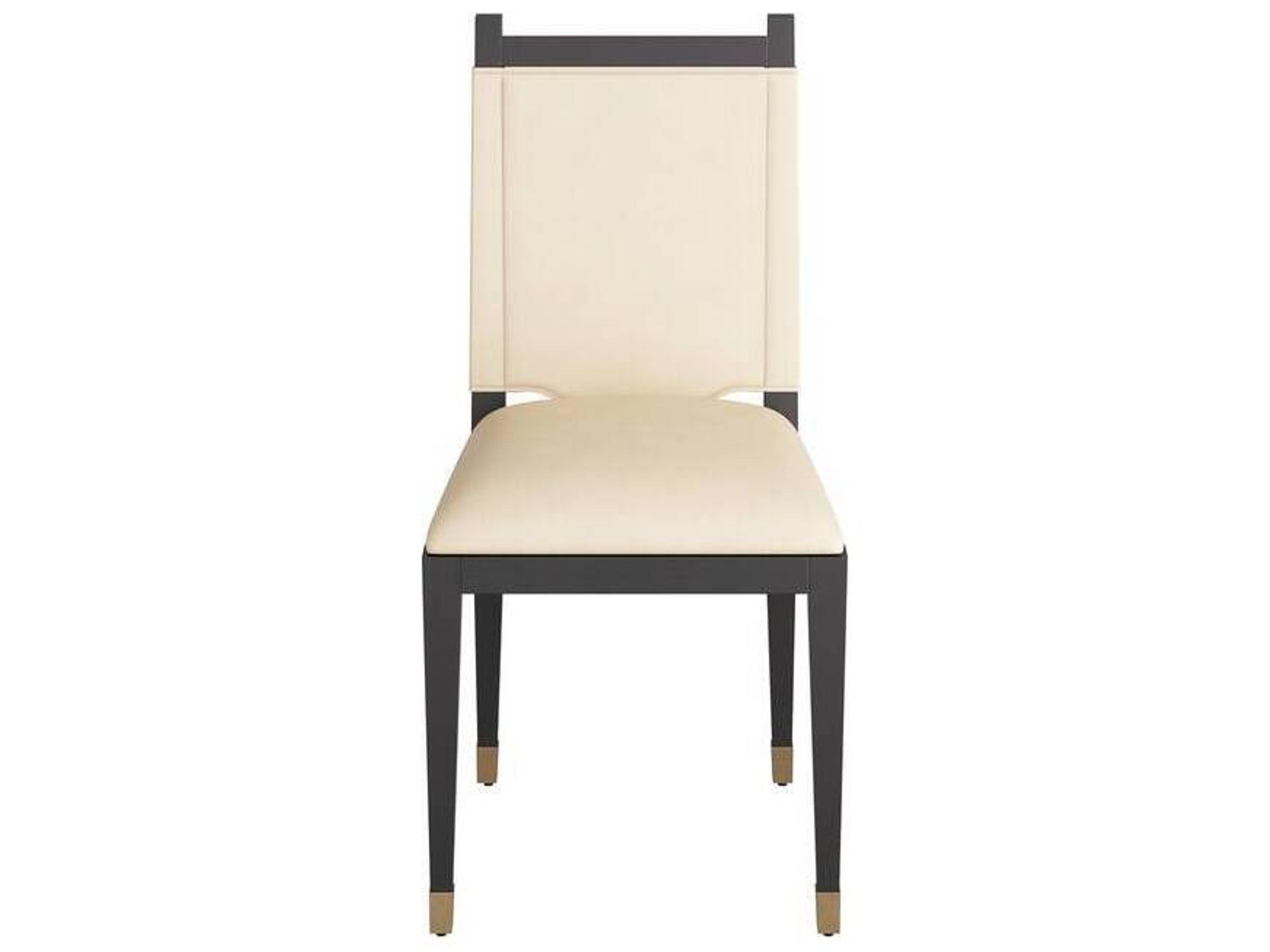 Burdock Dining Chair in Ivory Leather