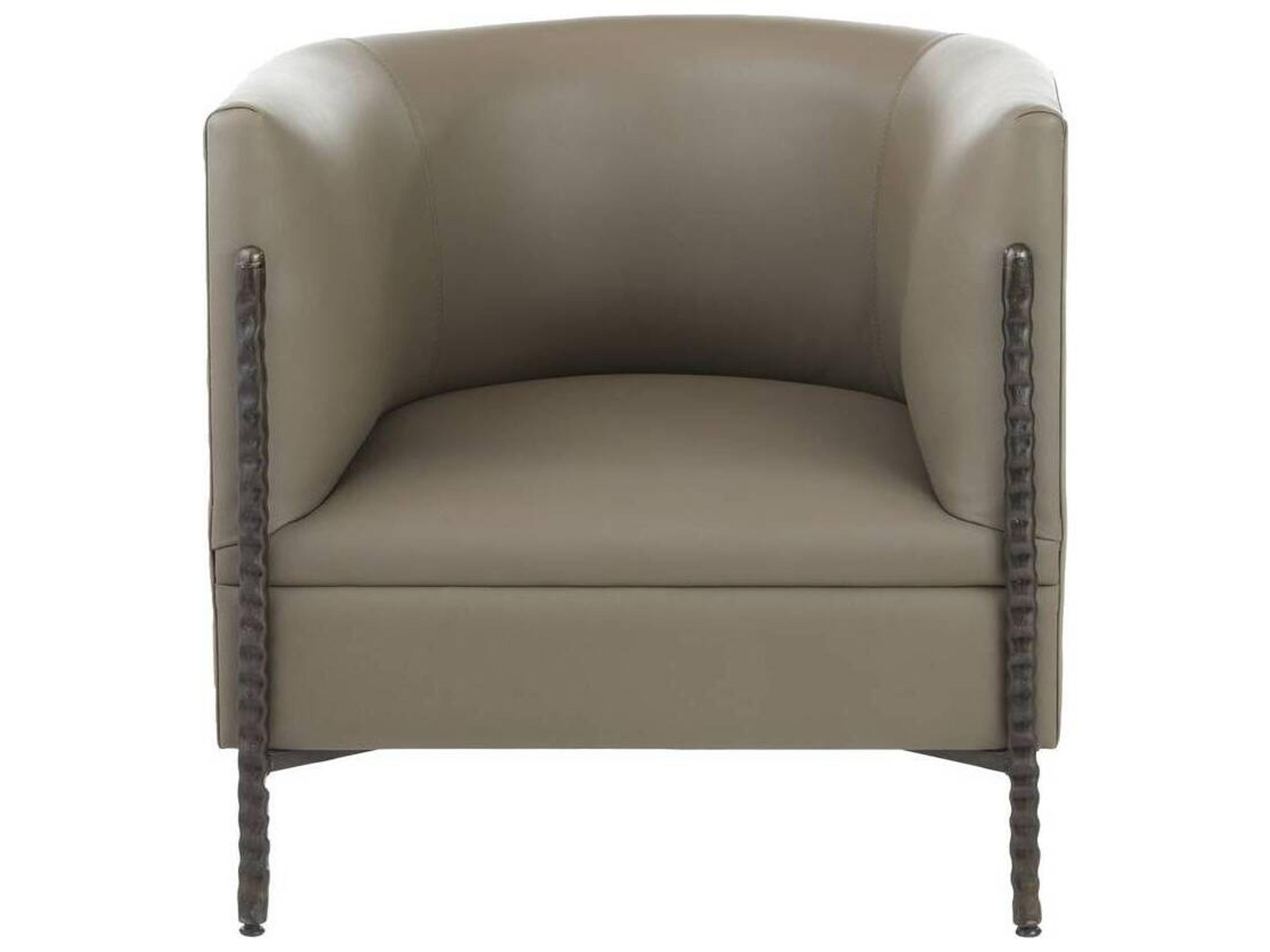 Arteriors Home Brown Leather Accent Chair Escondido