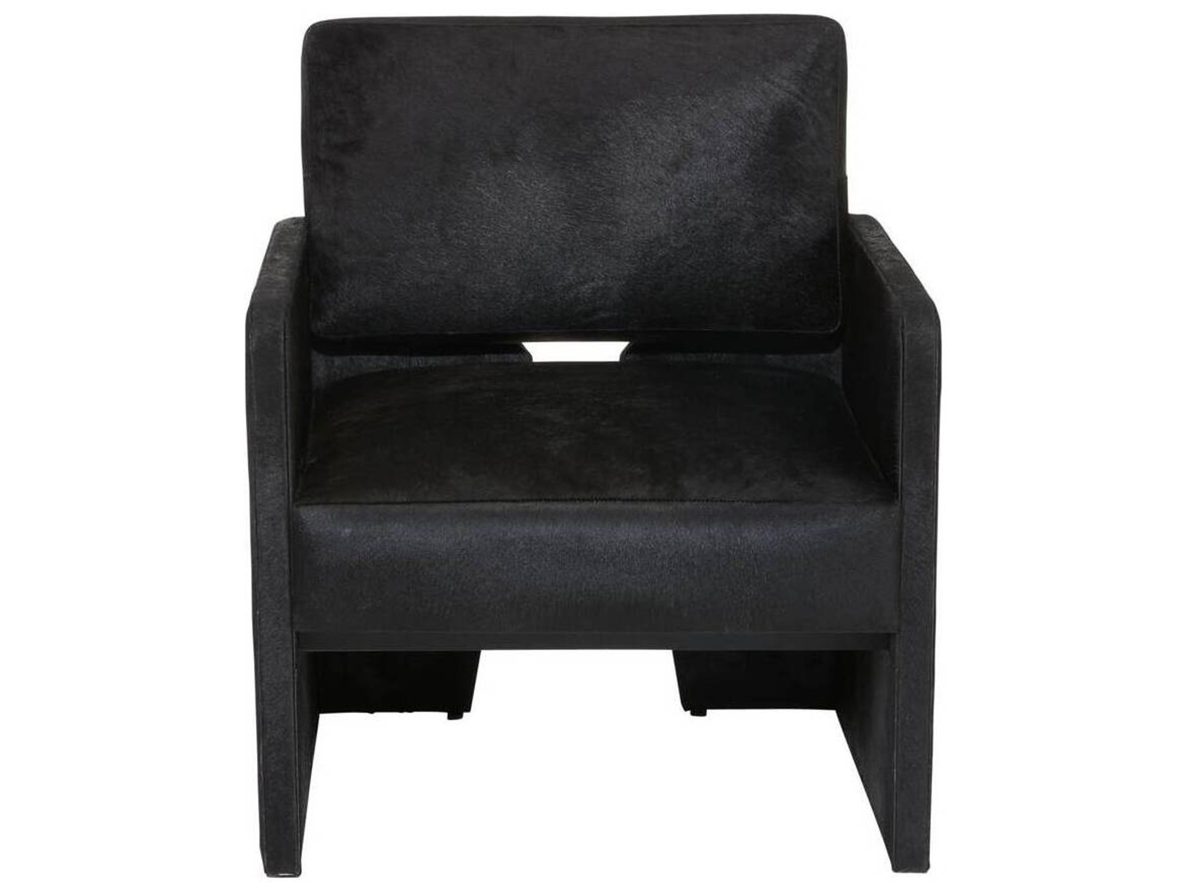 Arteriors Home Black Leather Accent Chair Devine