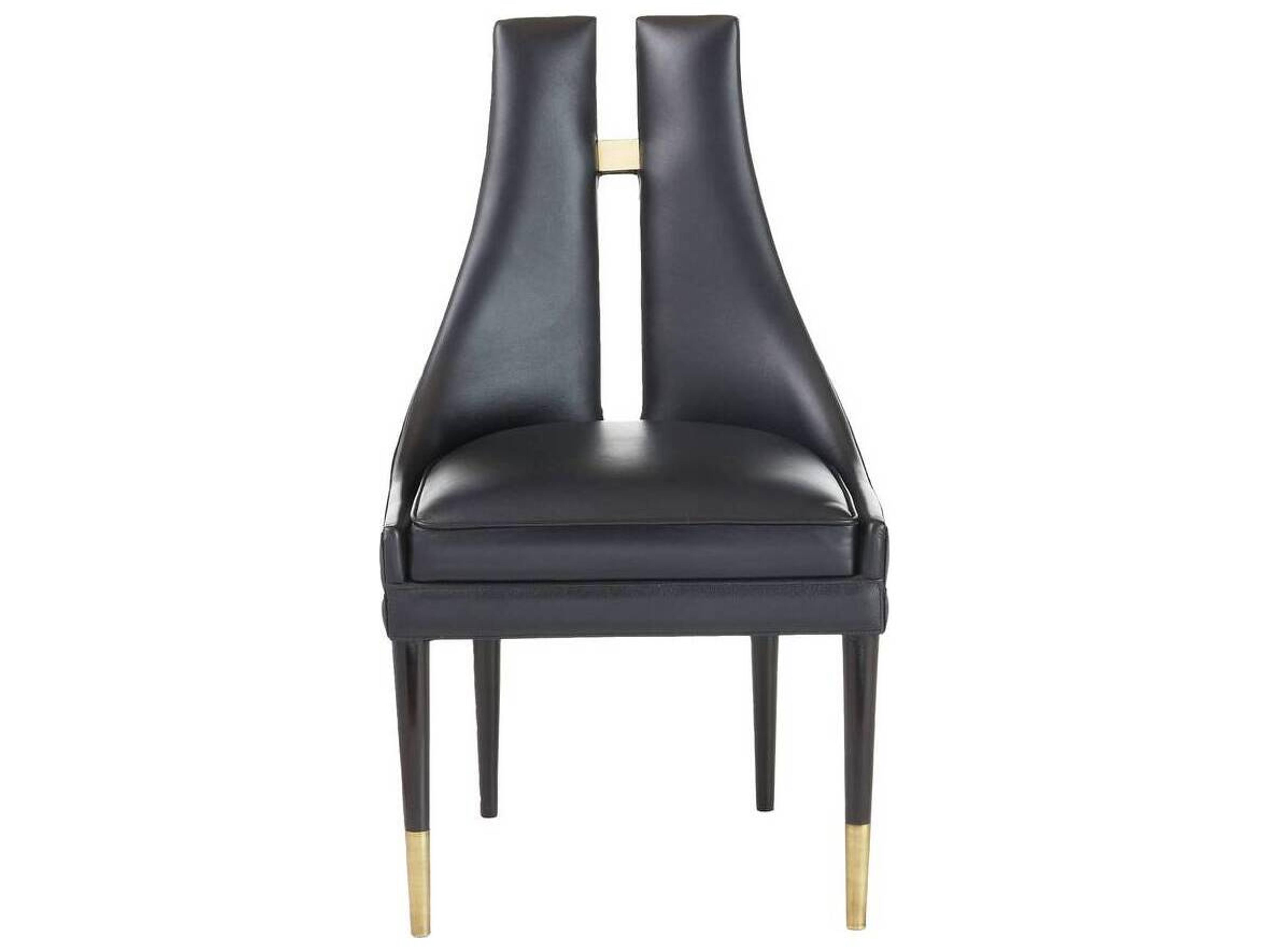 Crowley Dining Chair Black Leather