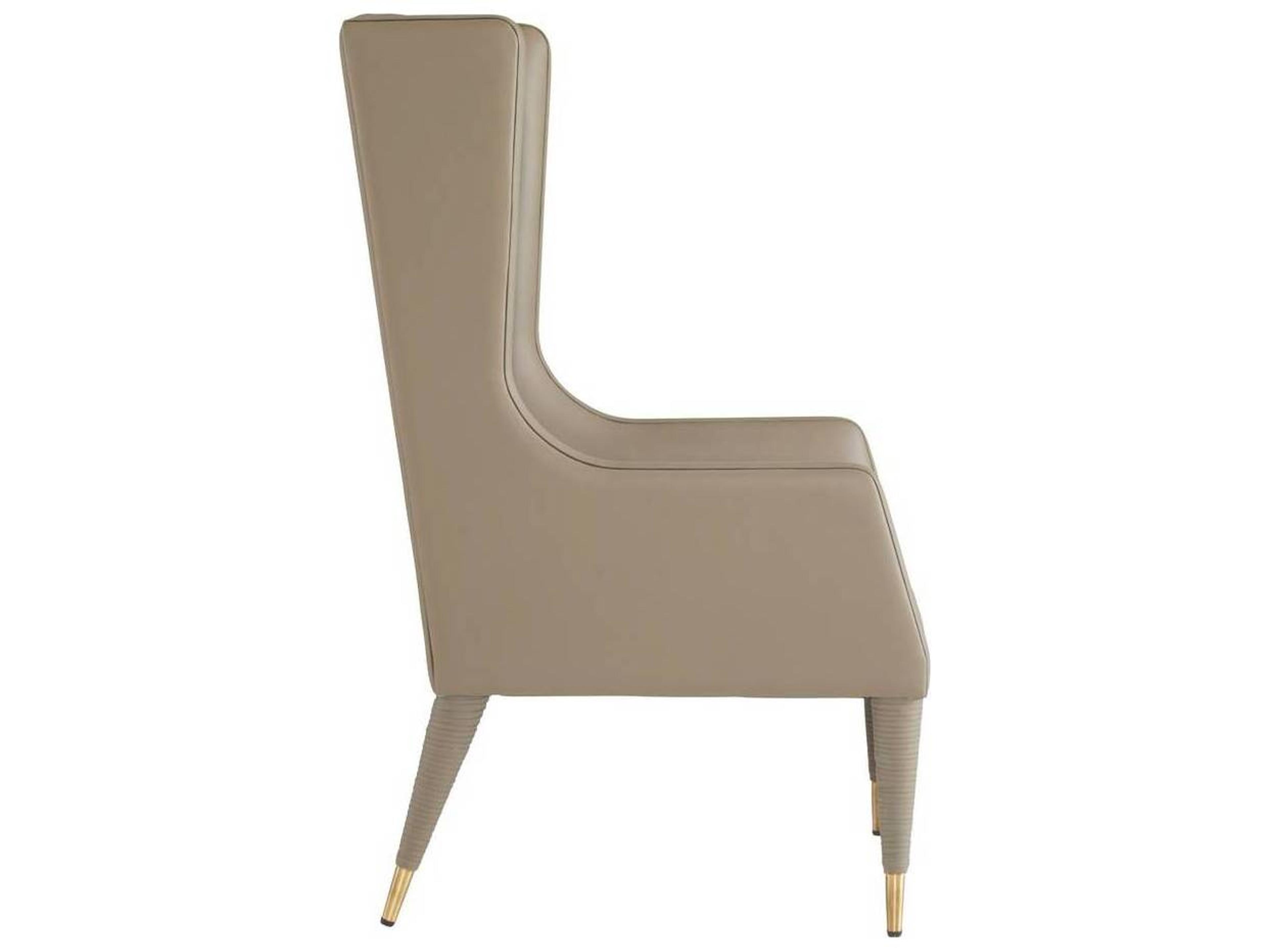 Arteriors Home Beige Leather Accent Chair Hawthorne