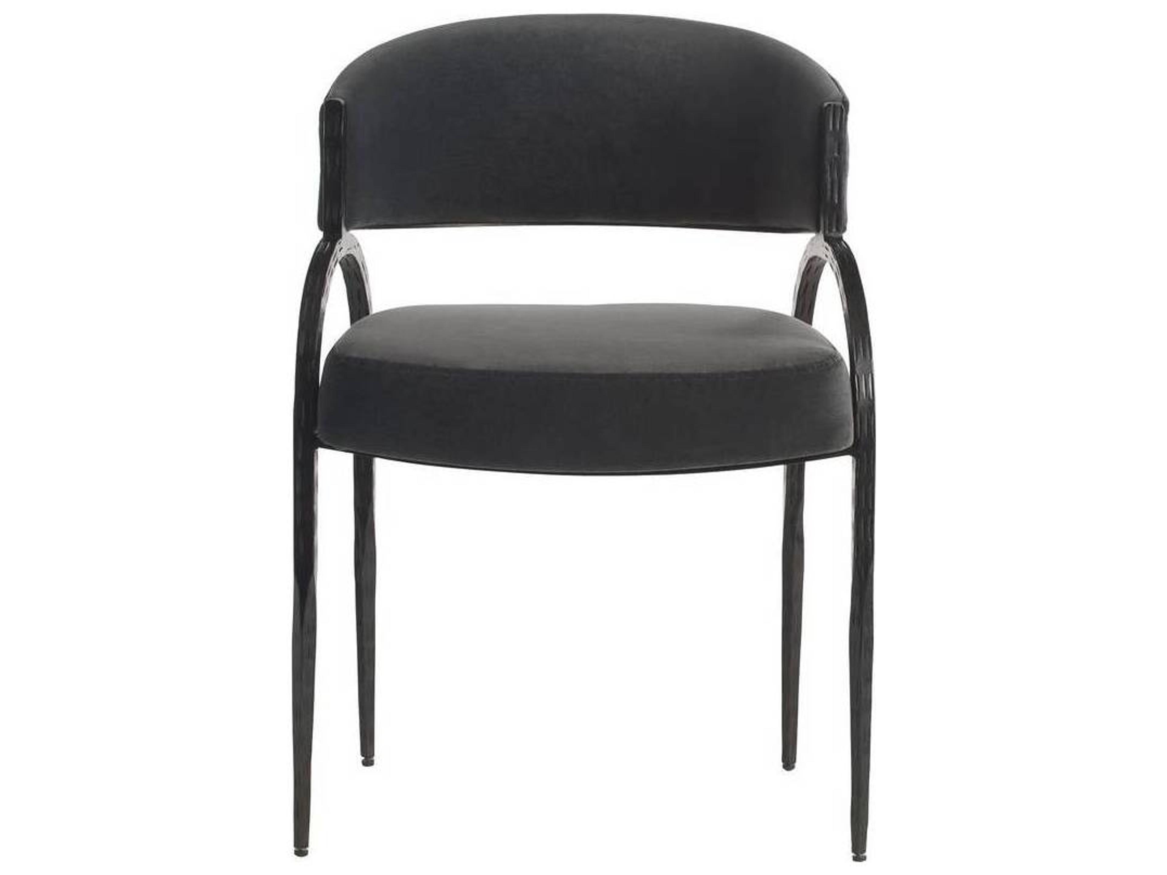 Arteriors Home Bahati Black Upholstered Armless Dining Chair