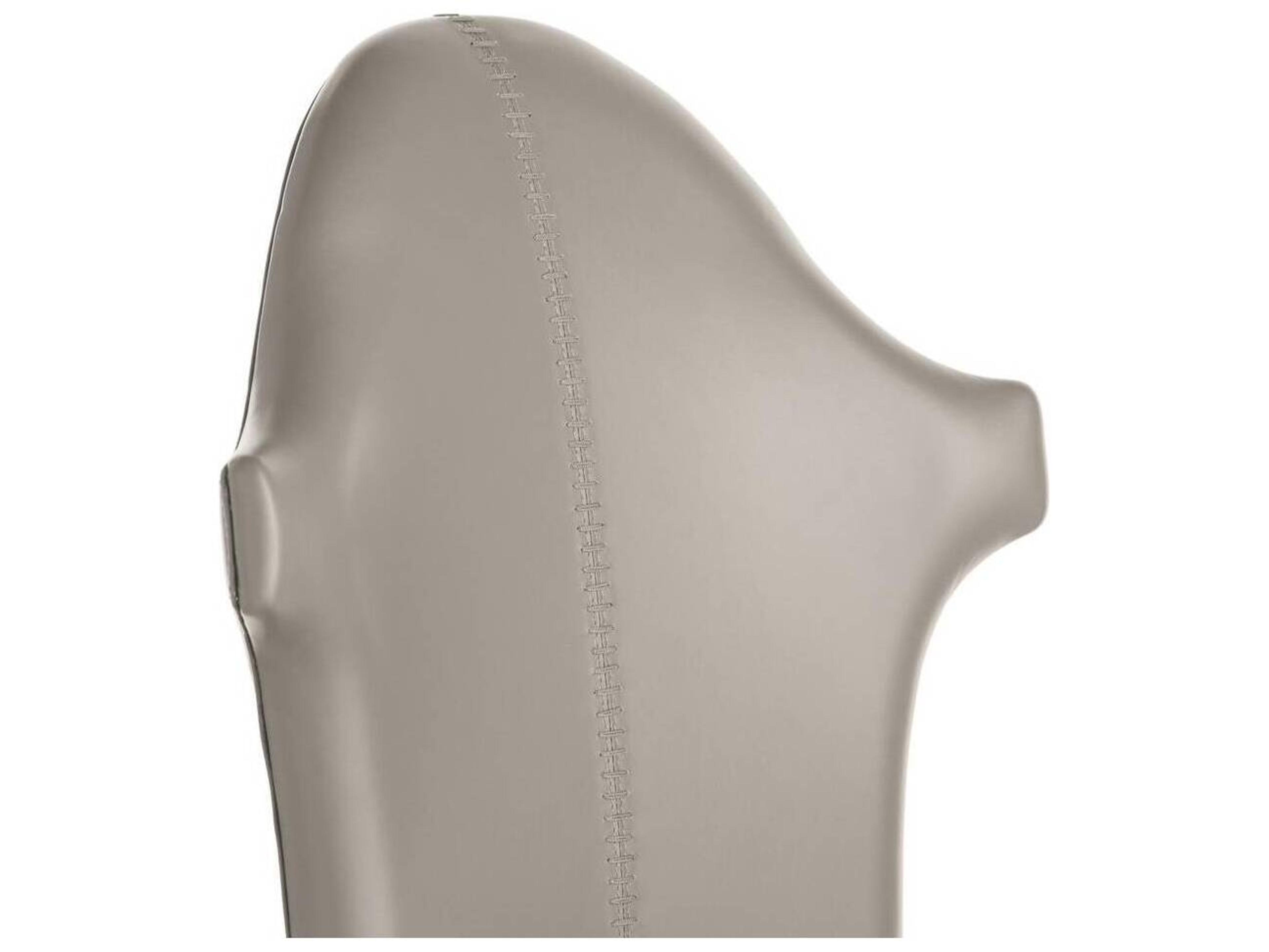 Arteriors Home Beech Wood Gray Leather Armless Dining Chair