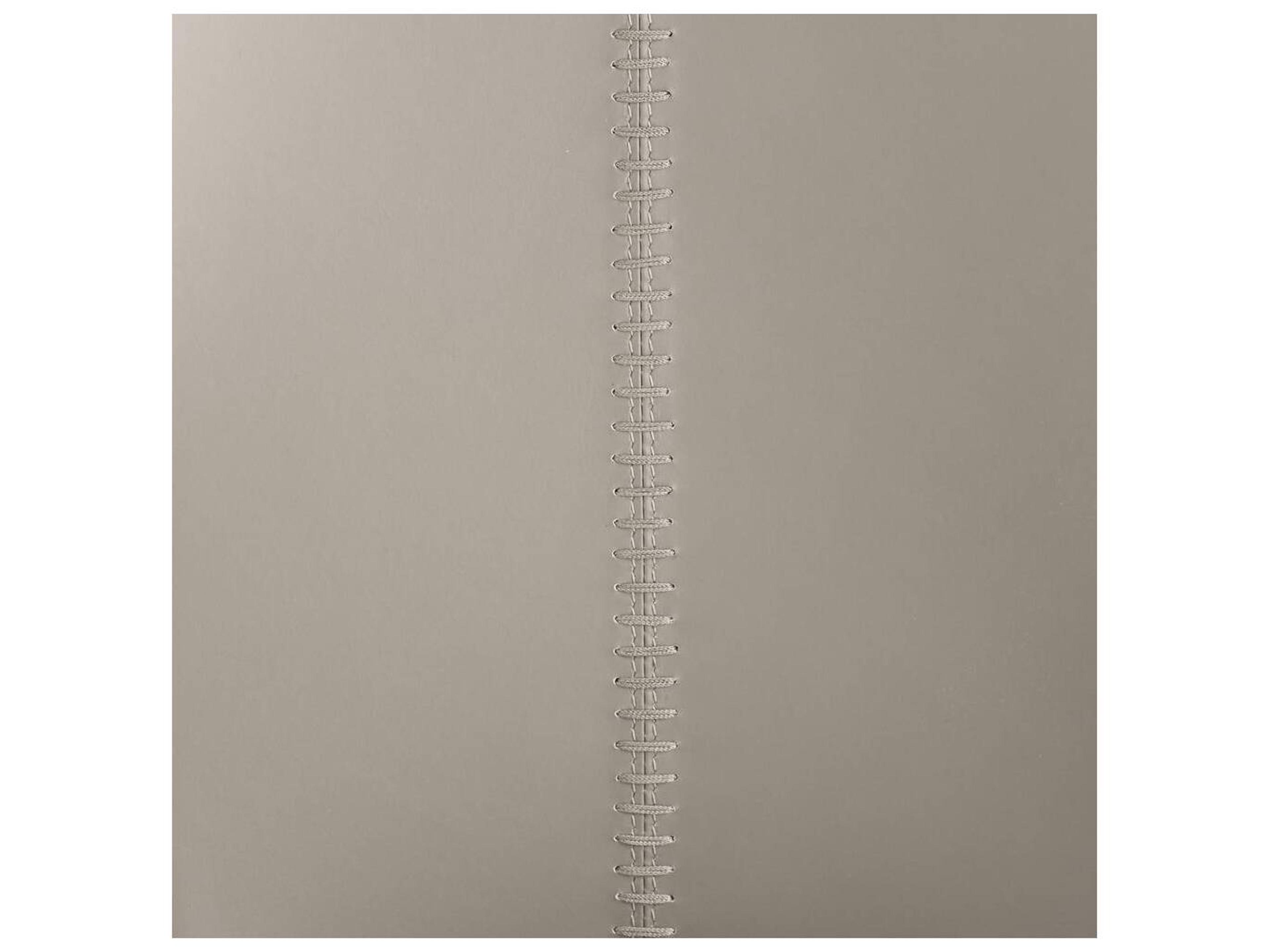 Arteriors Home Beech Wood Gray Leather Armless Dining Chair