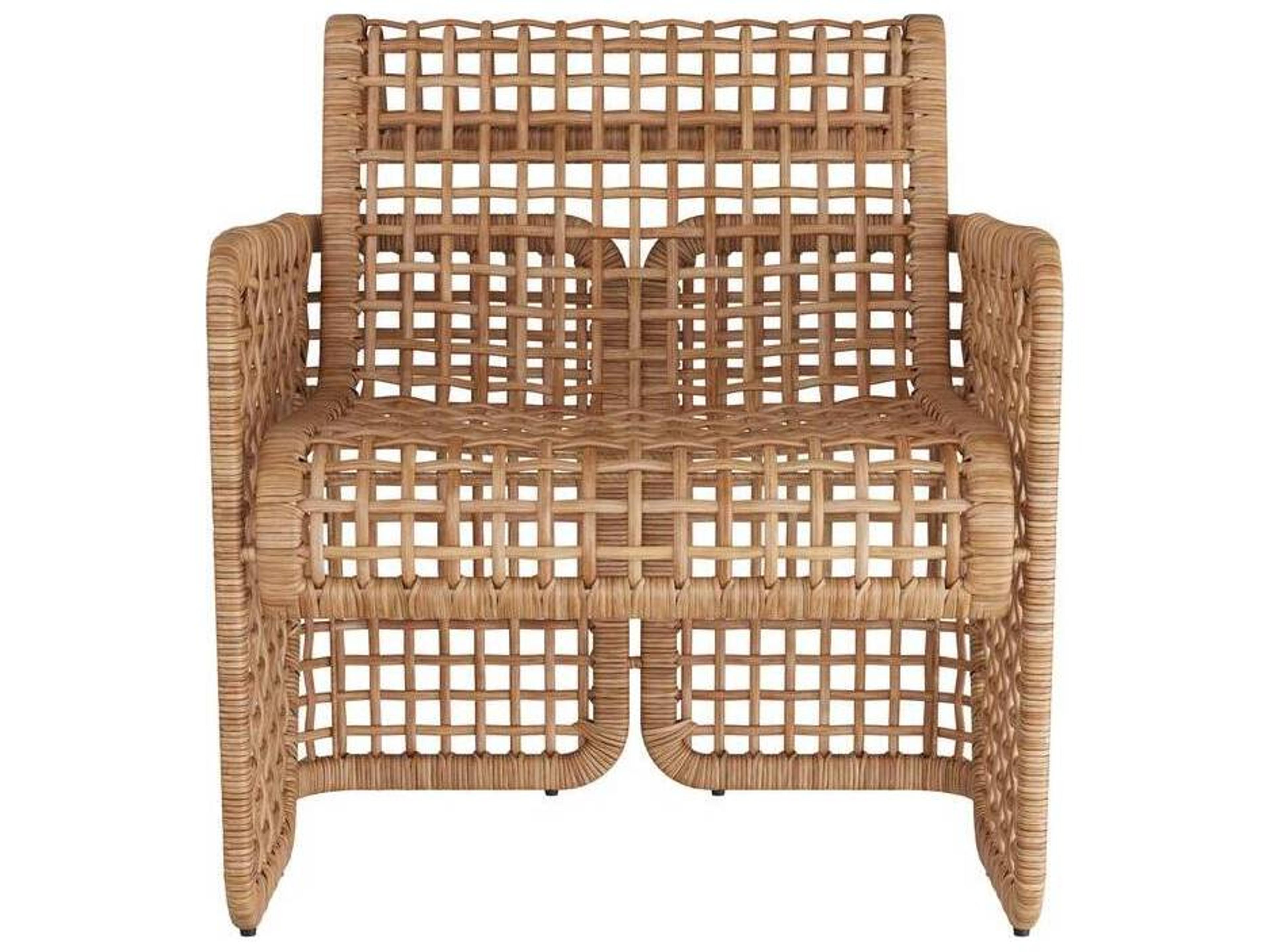 Winnie Lounge Chair Gray Wash Rattan