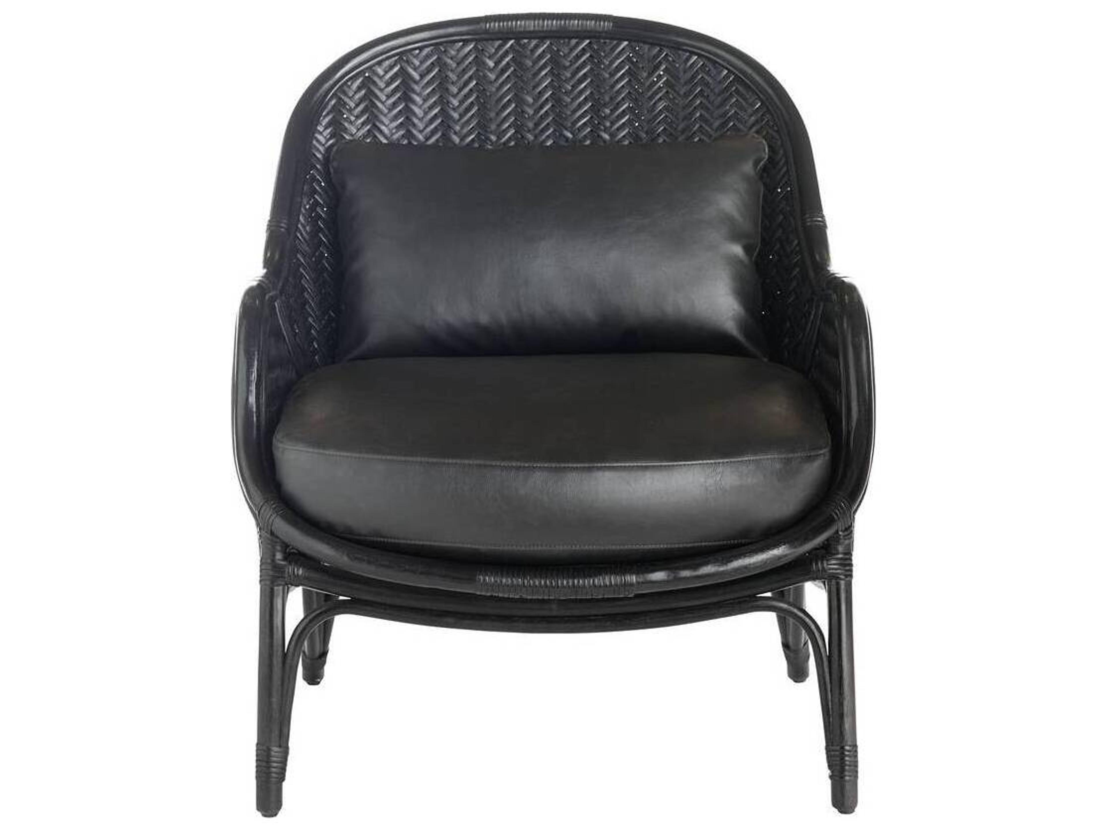 Bonnie Lounge Chair Black Rattan Modern