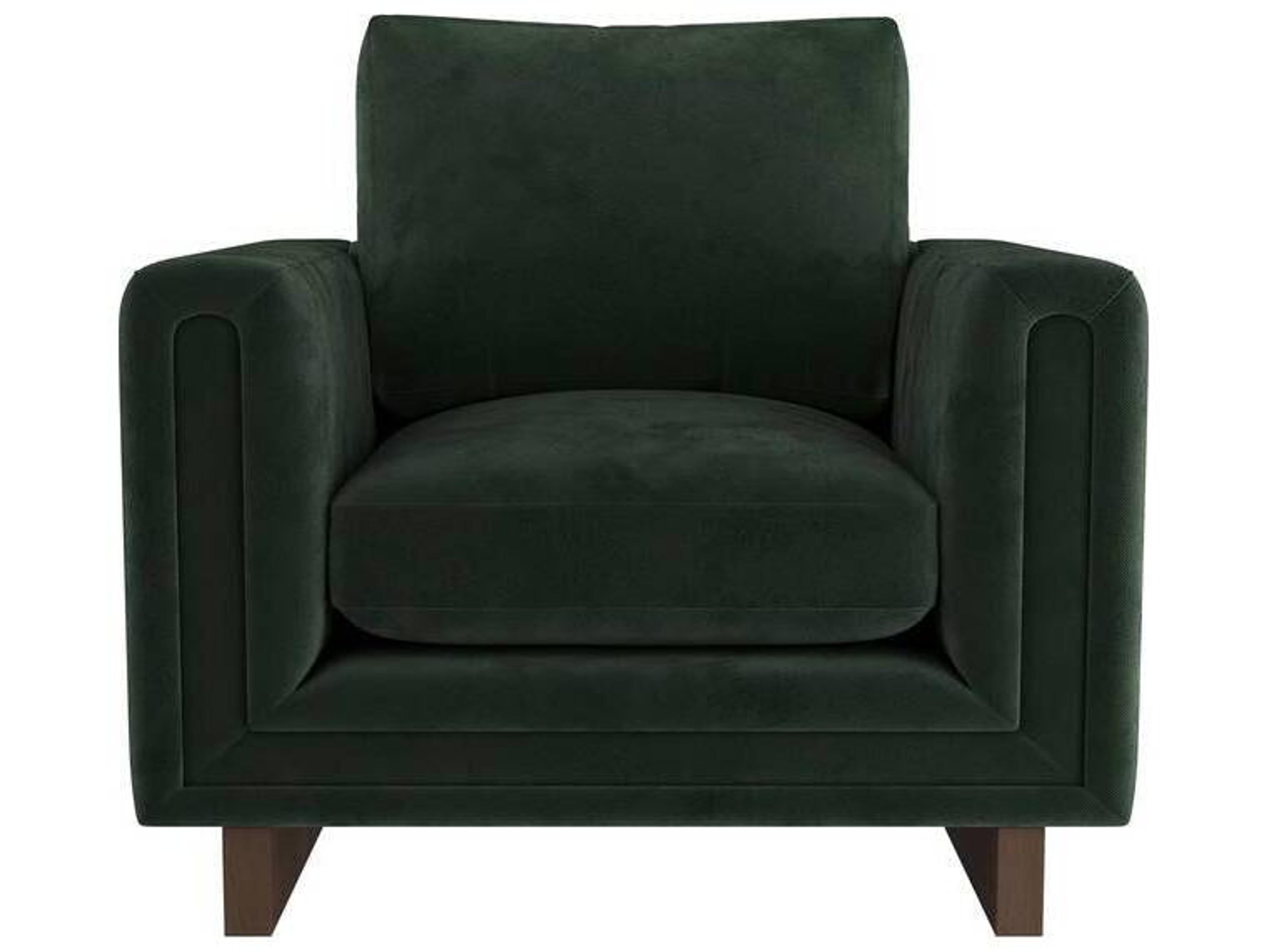 Arteriors Lovell Chair in Forest Velvet and Dark Walnut