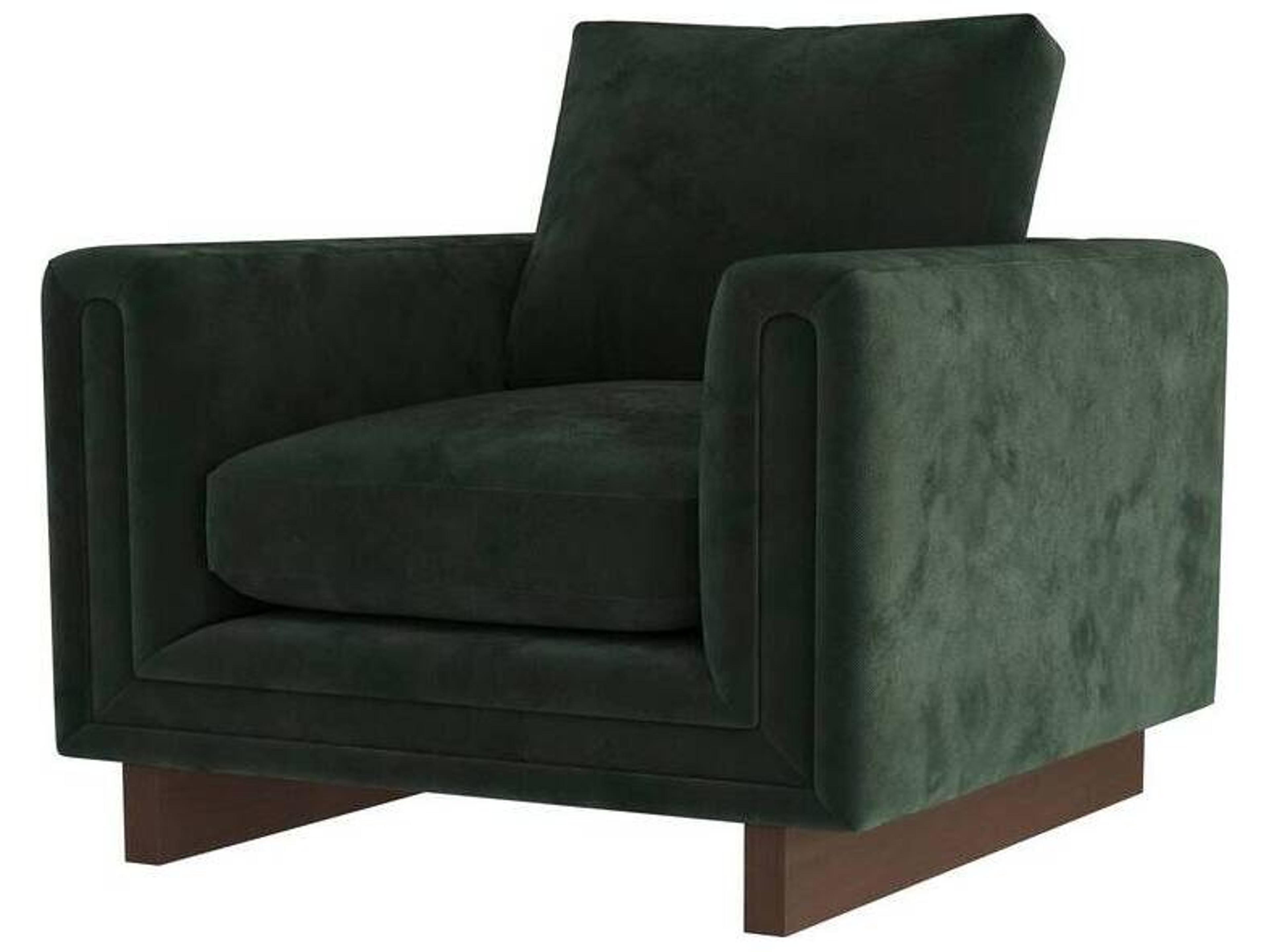 Arteriors Home Green Velvet Accent Chair Lovell